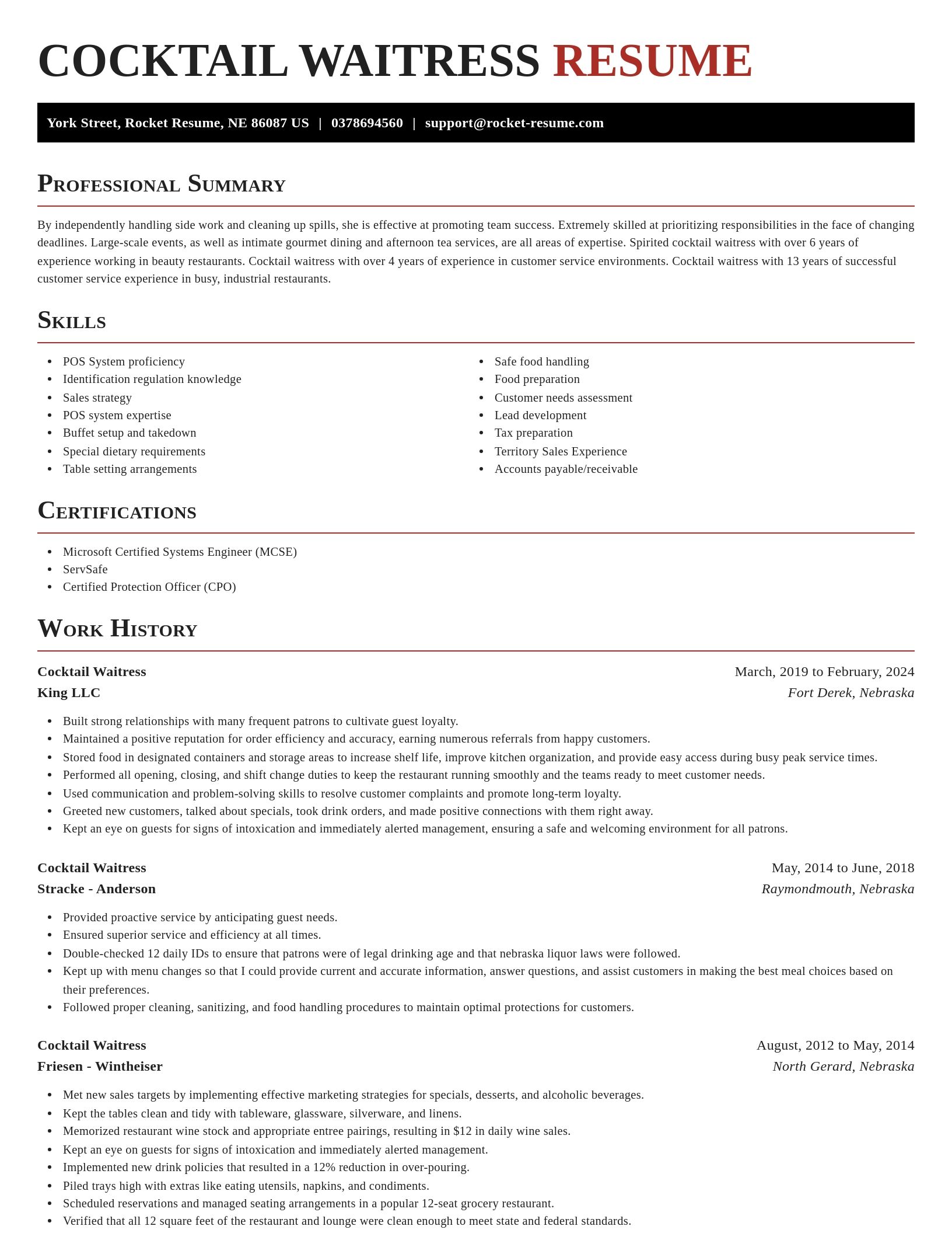 Exquisite resume template