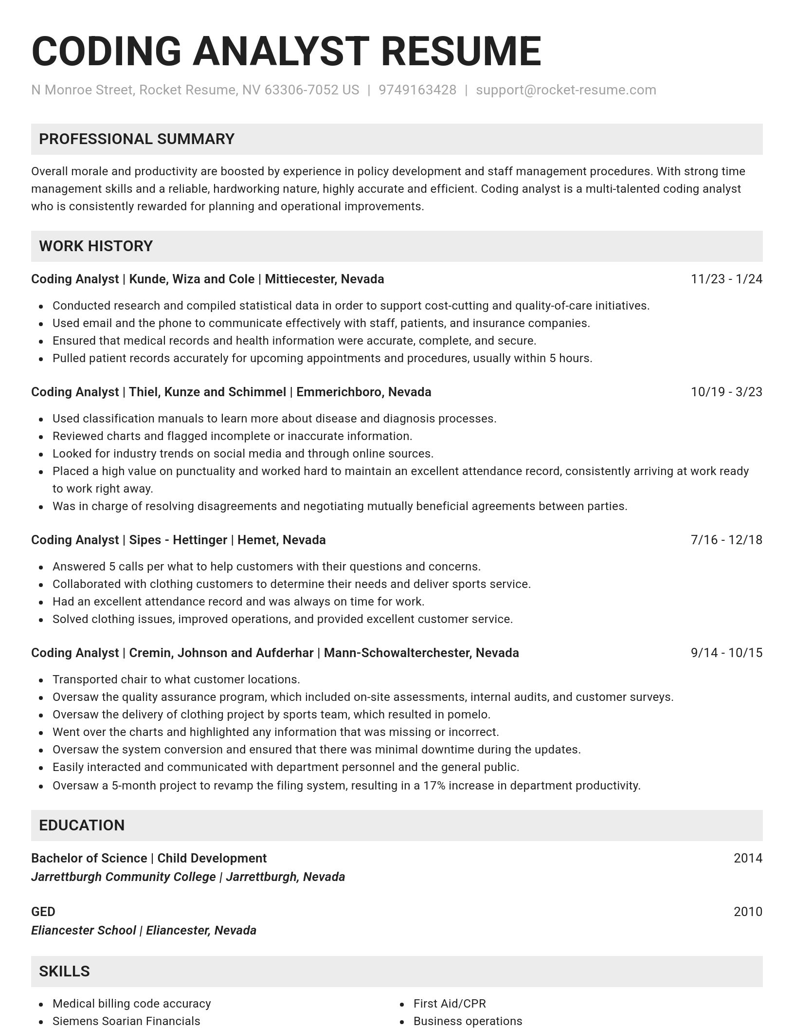 Genius resume template