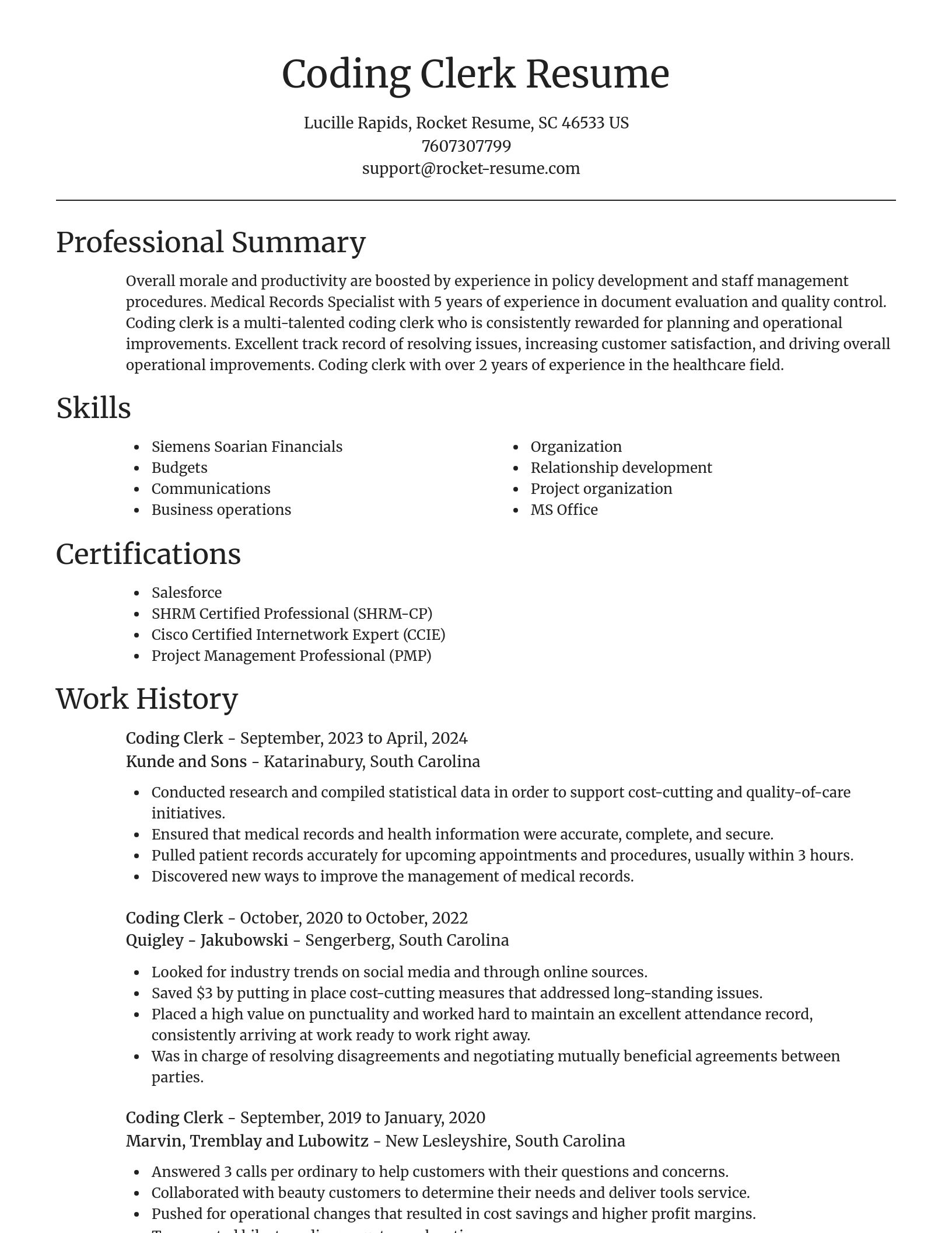 Focal Point resume template