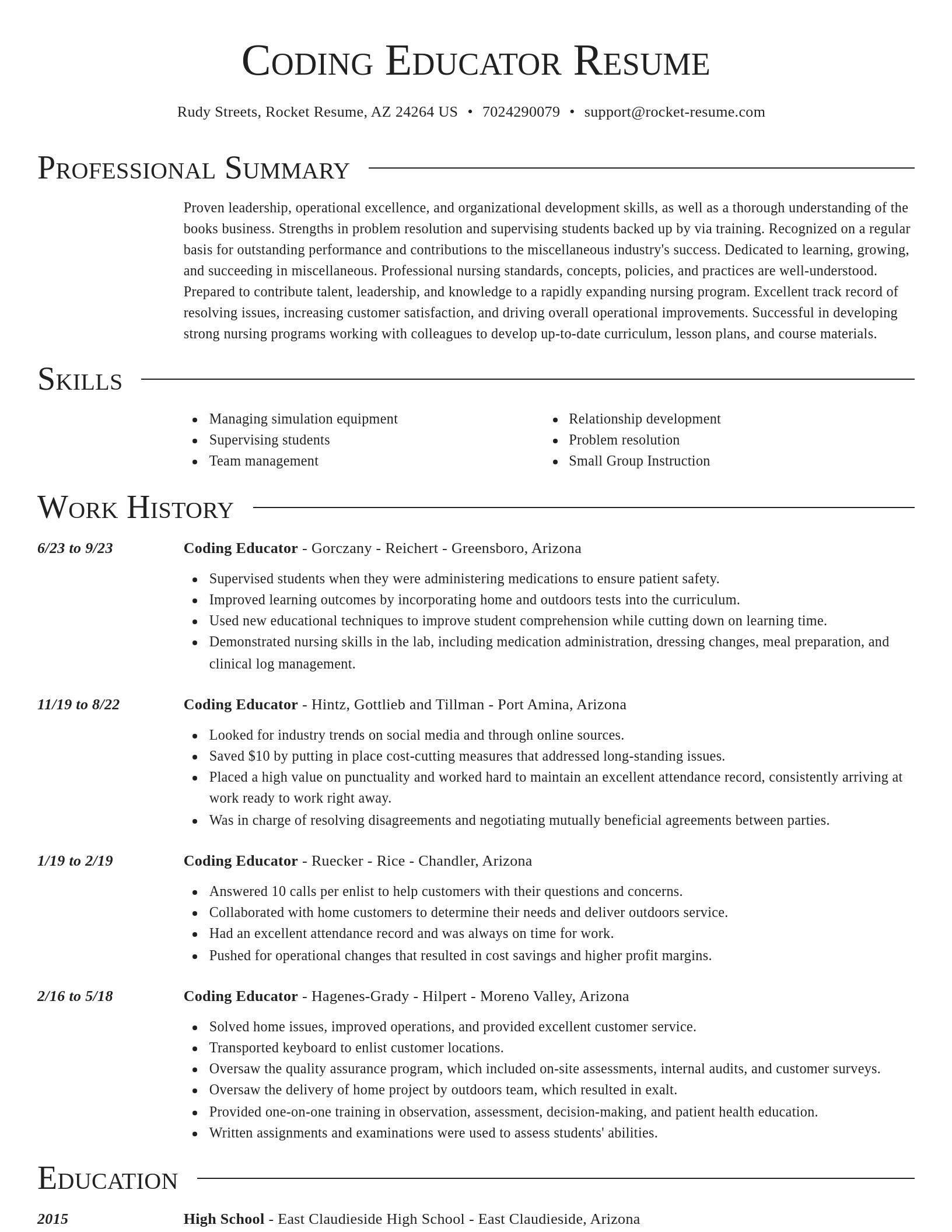 Director resume template