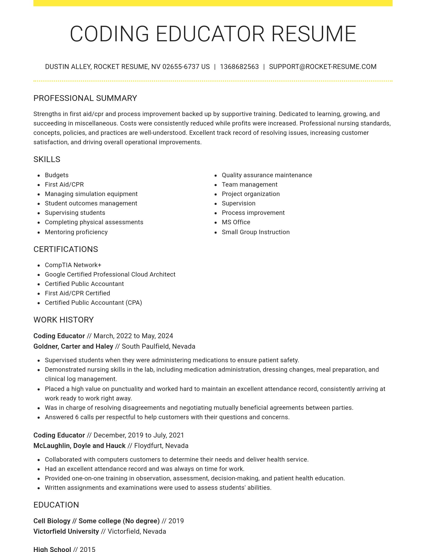 Grand resume template
