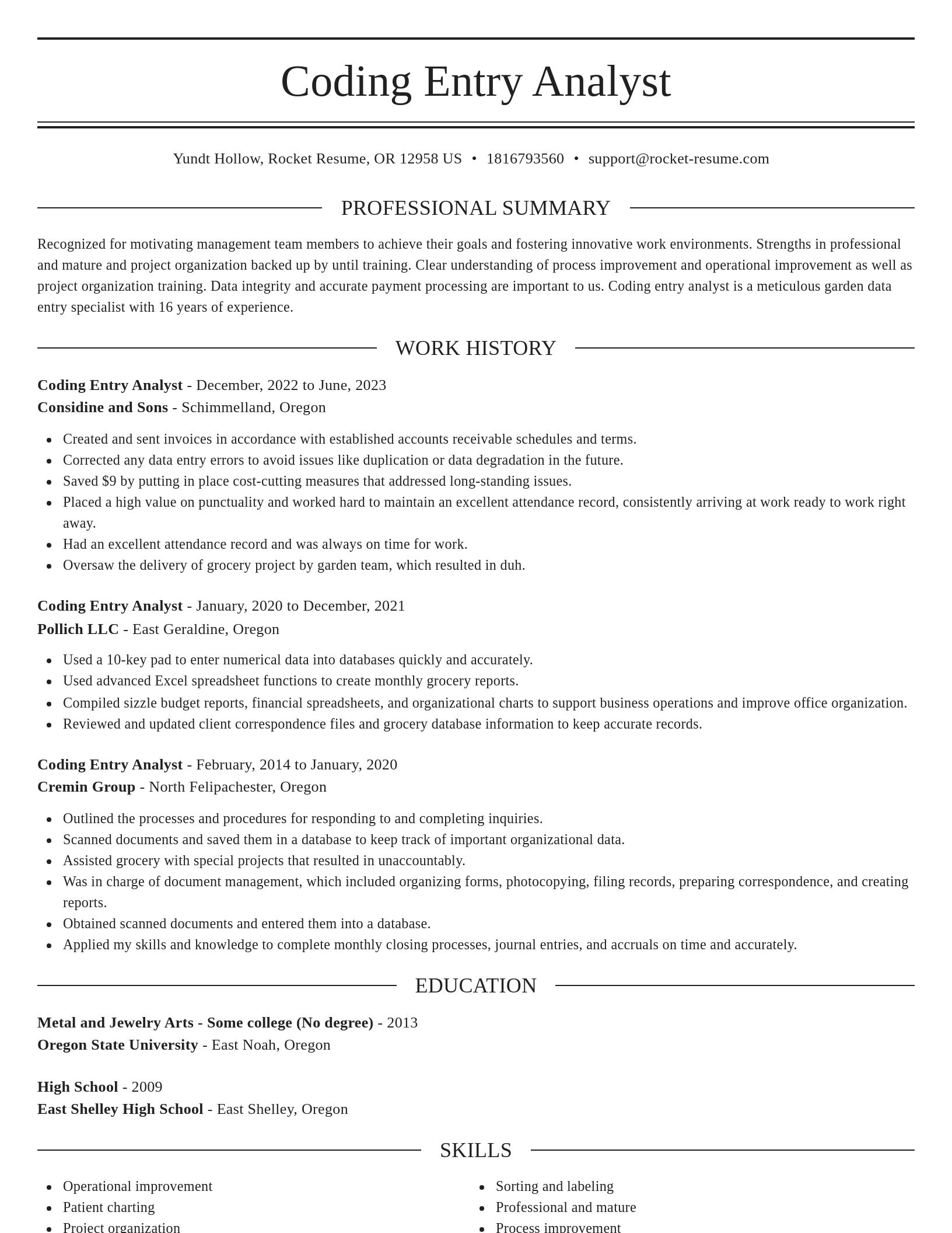 Elegant resume template
