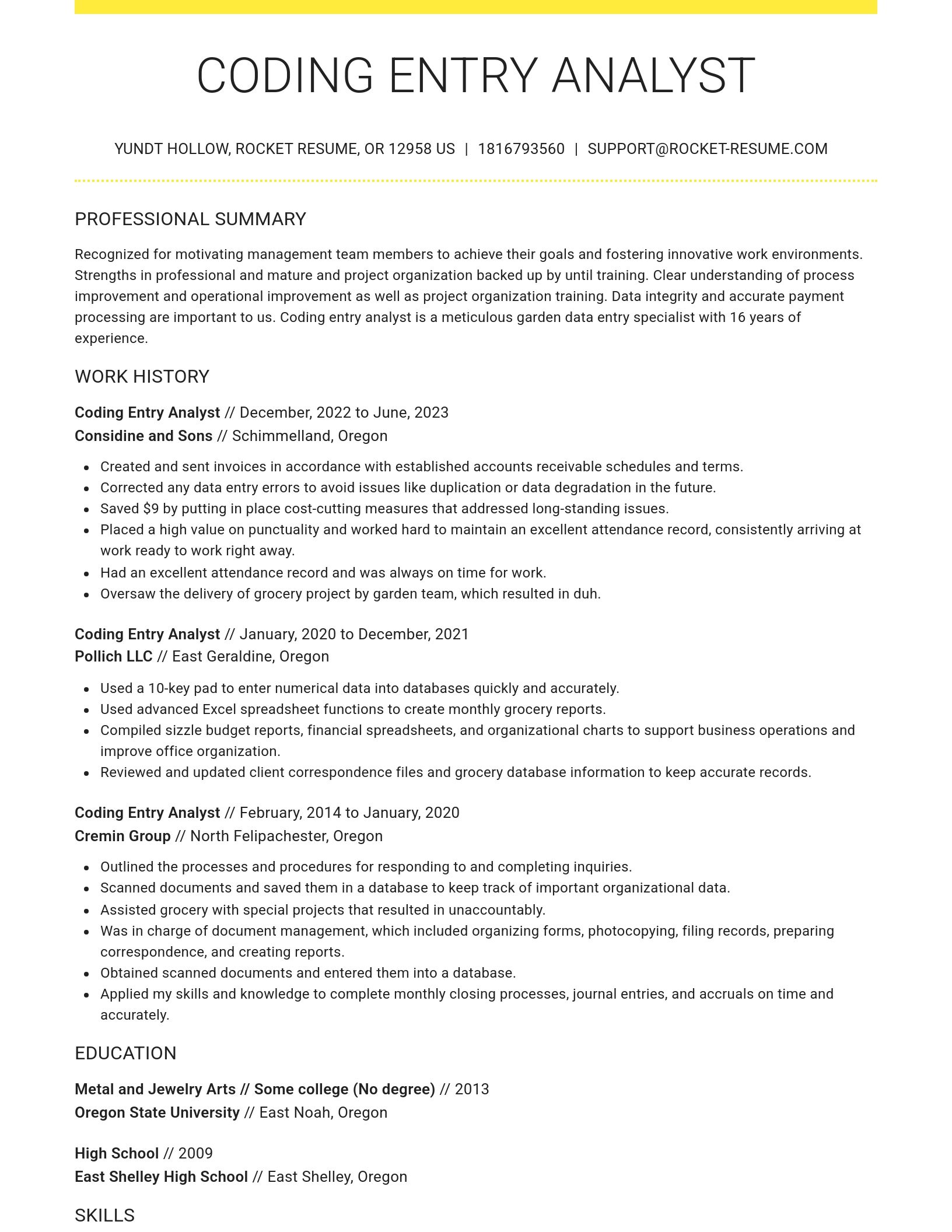Grand resume template