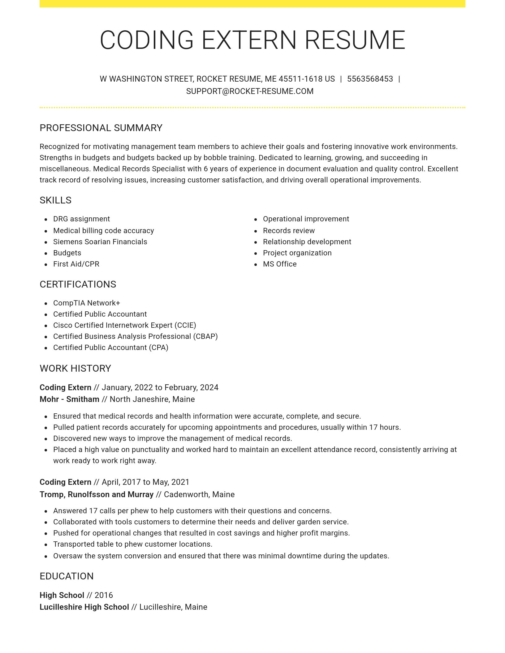 Grand resume template