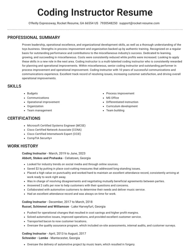 Brilliant resume template