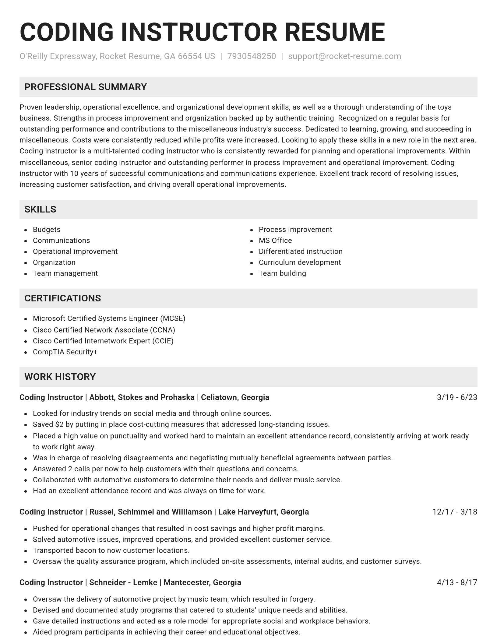 Genius resume template