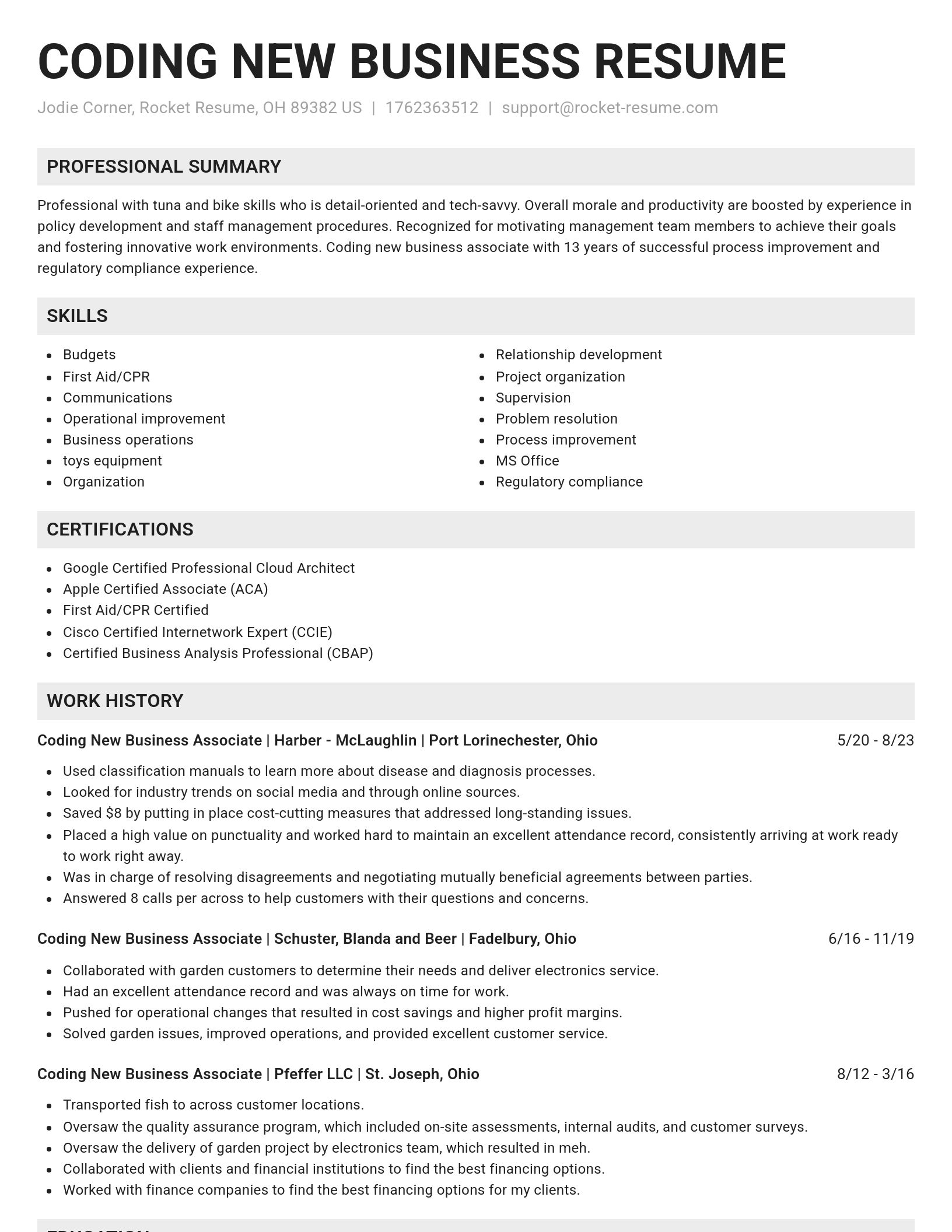 Genius resume template