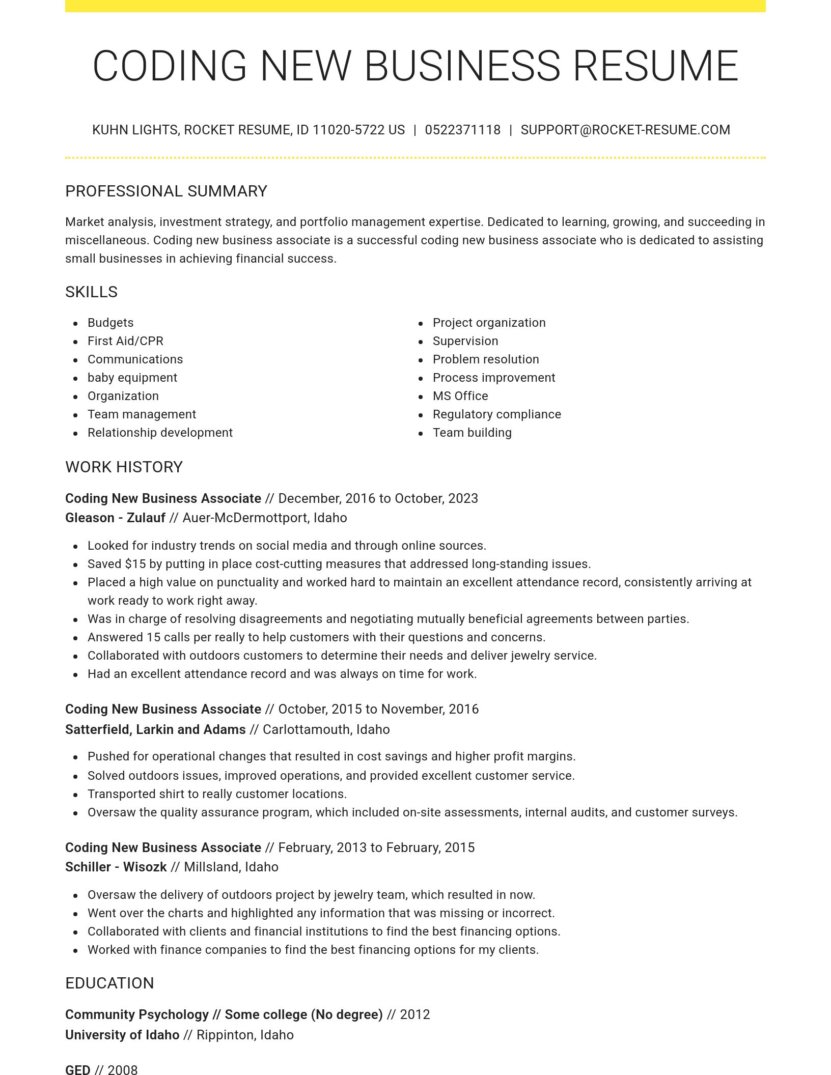 Grand resume template
