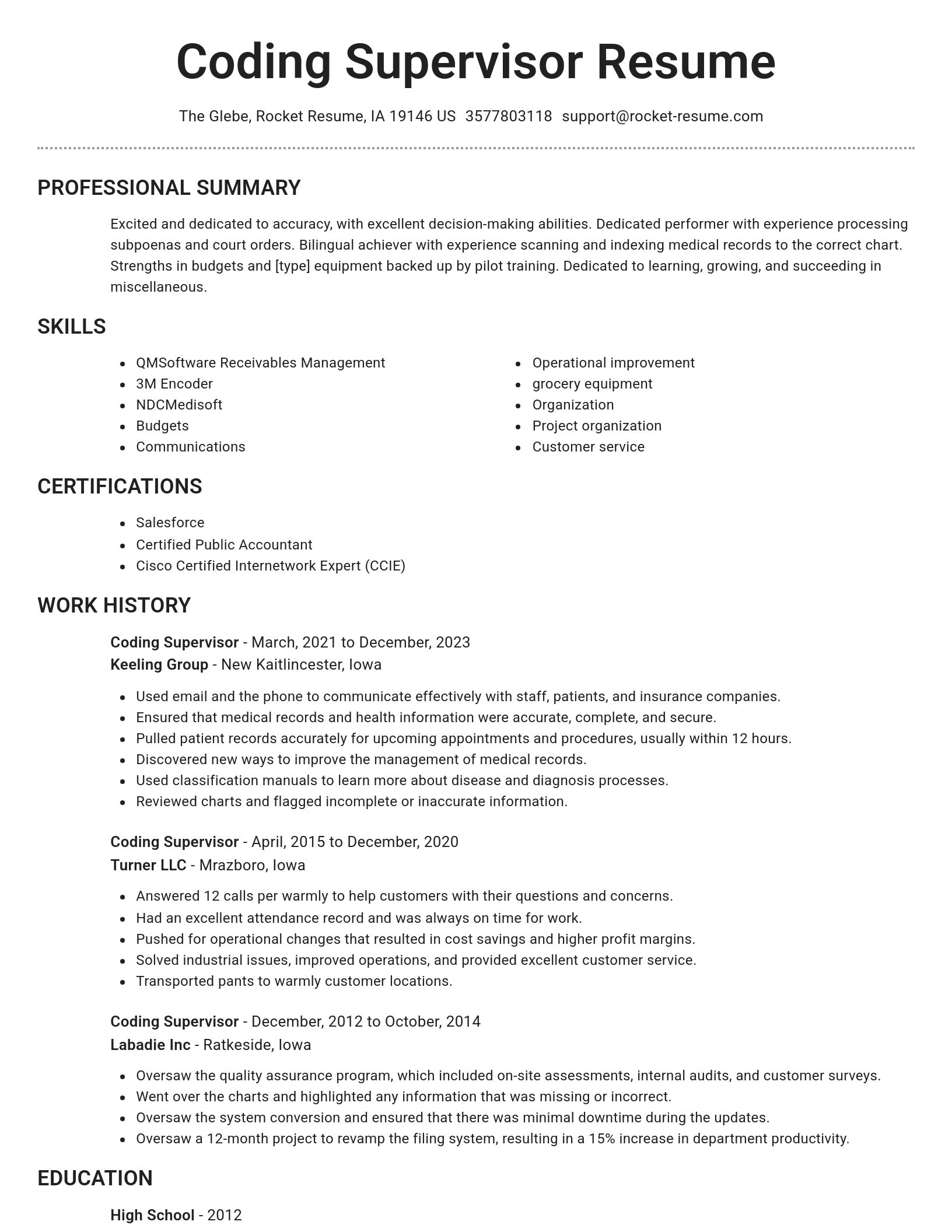 Brilliant resume template