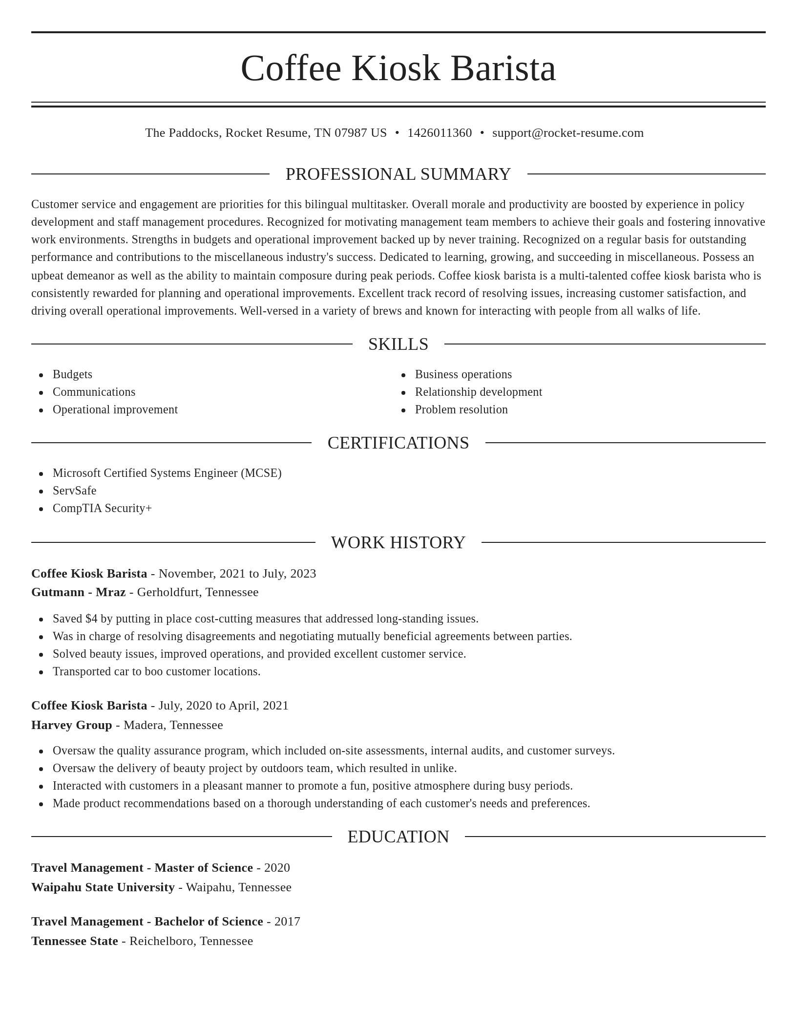 Elegant resume template