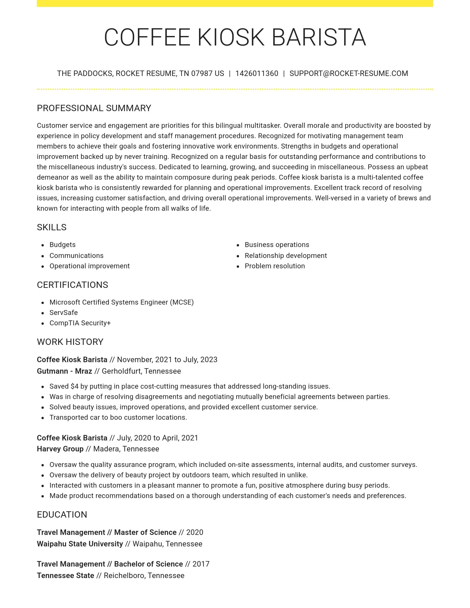 Grand resume template