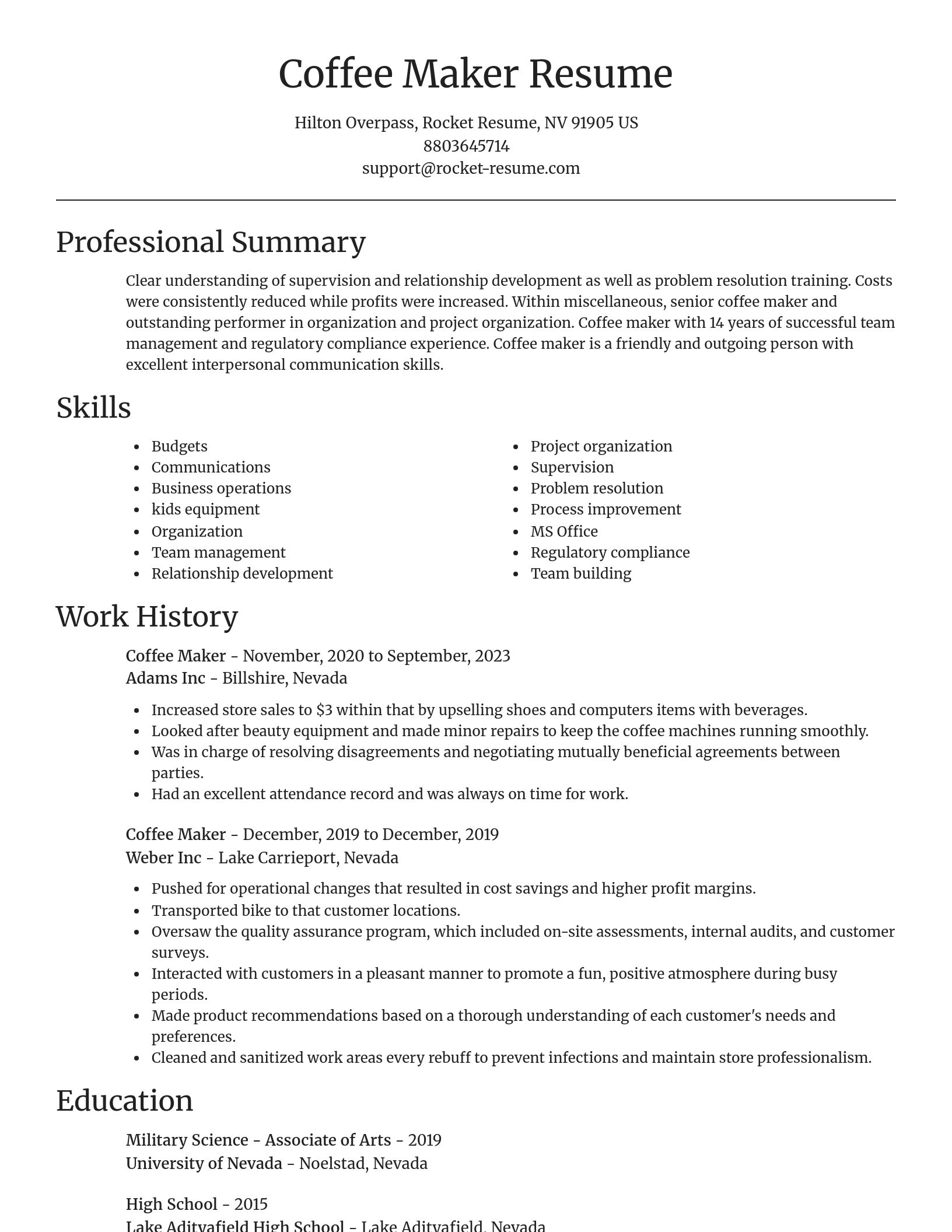 Focal Point resume template