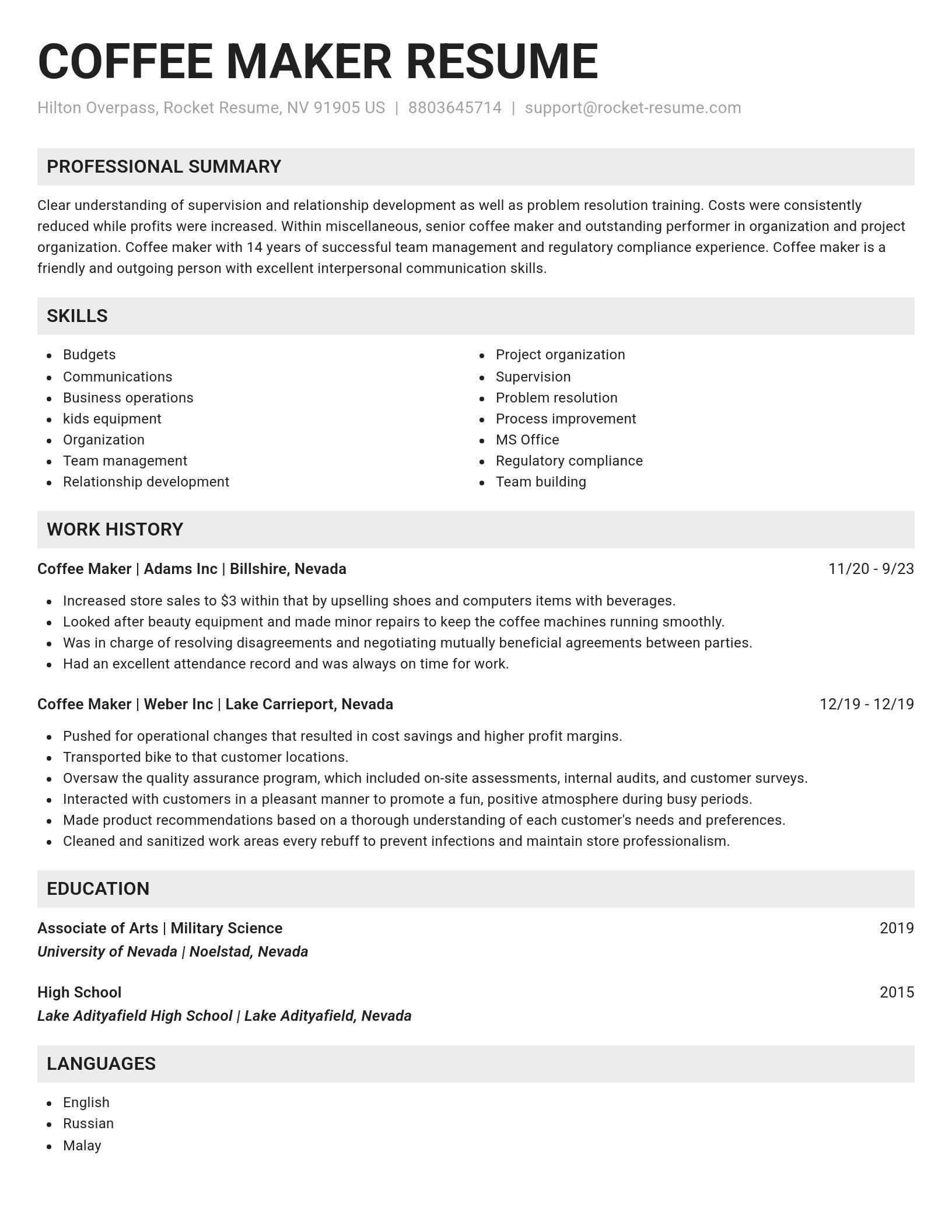 Genius resume template