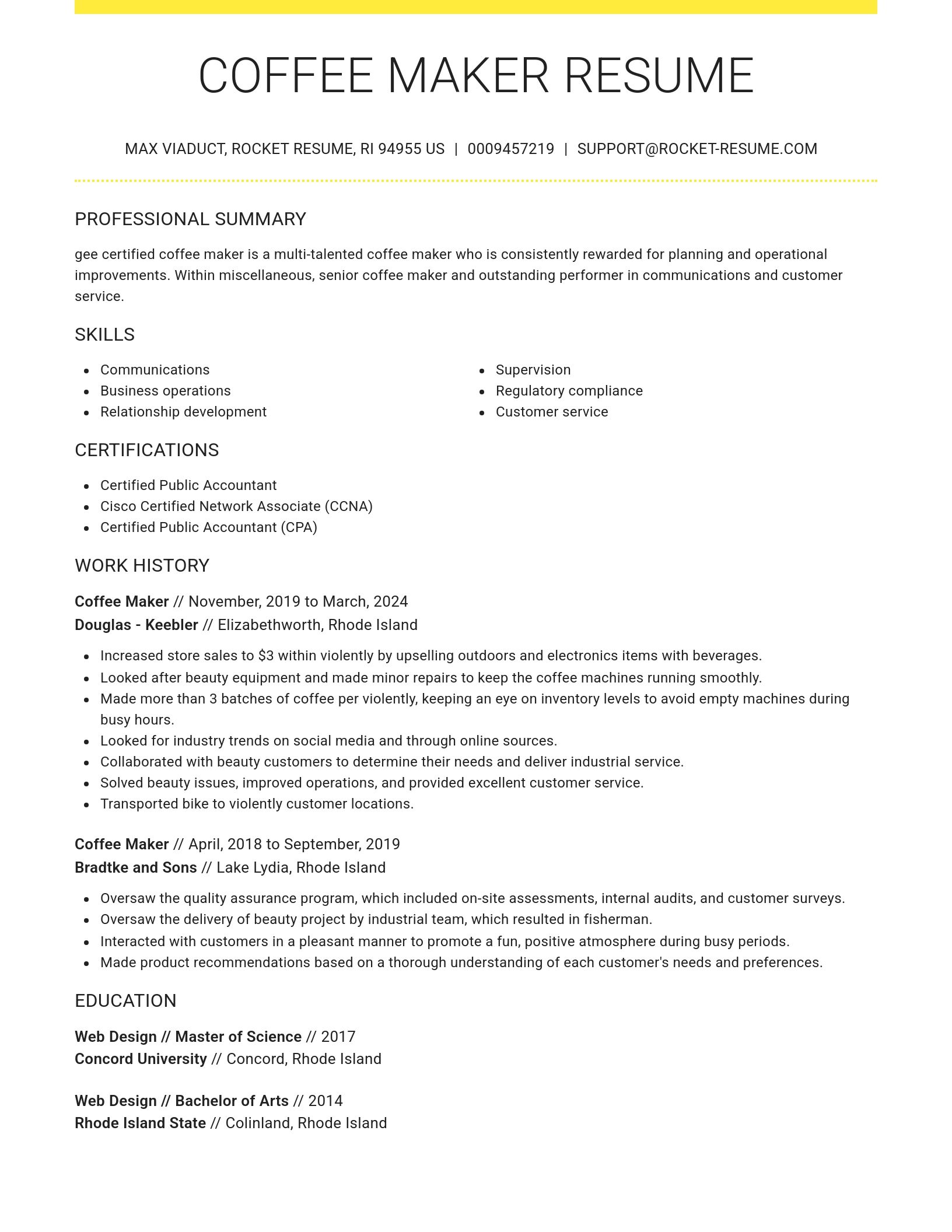 Grand resume template