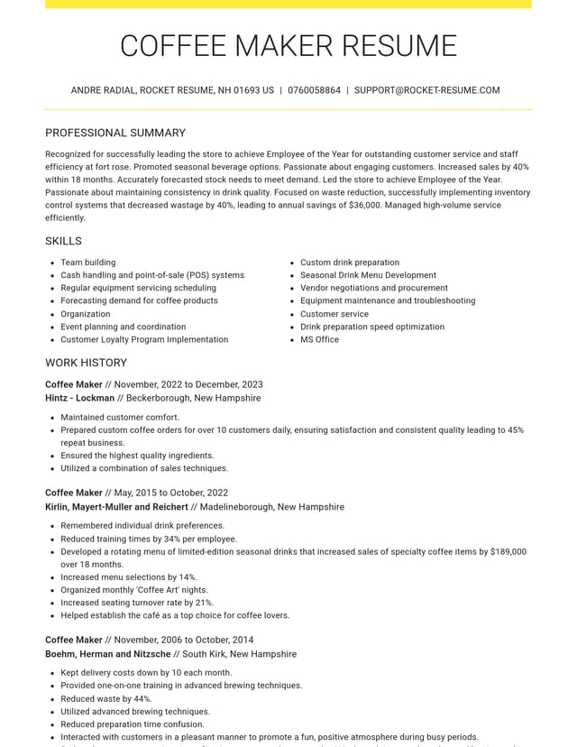 Grand resume template