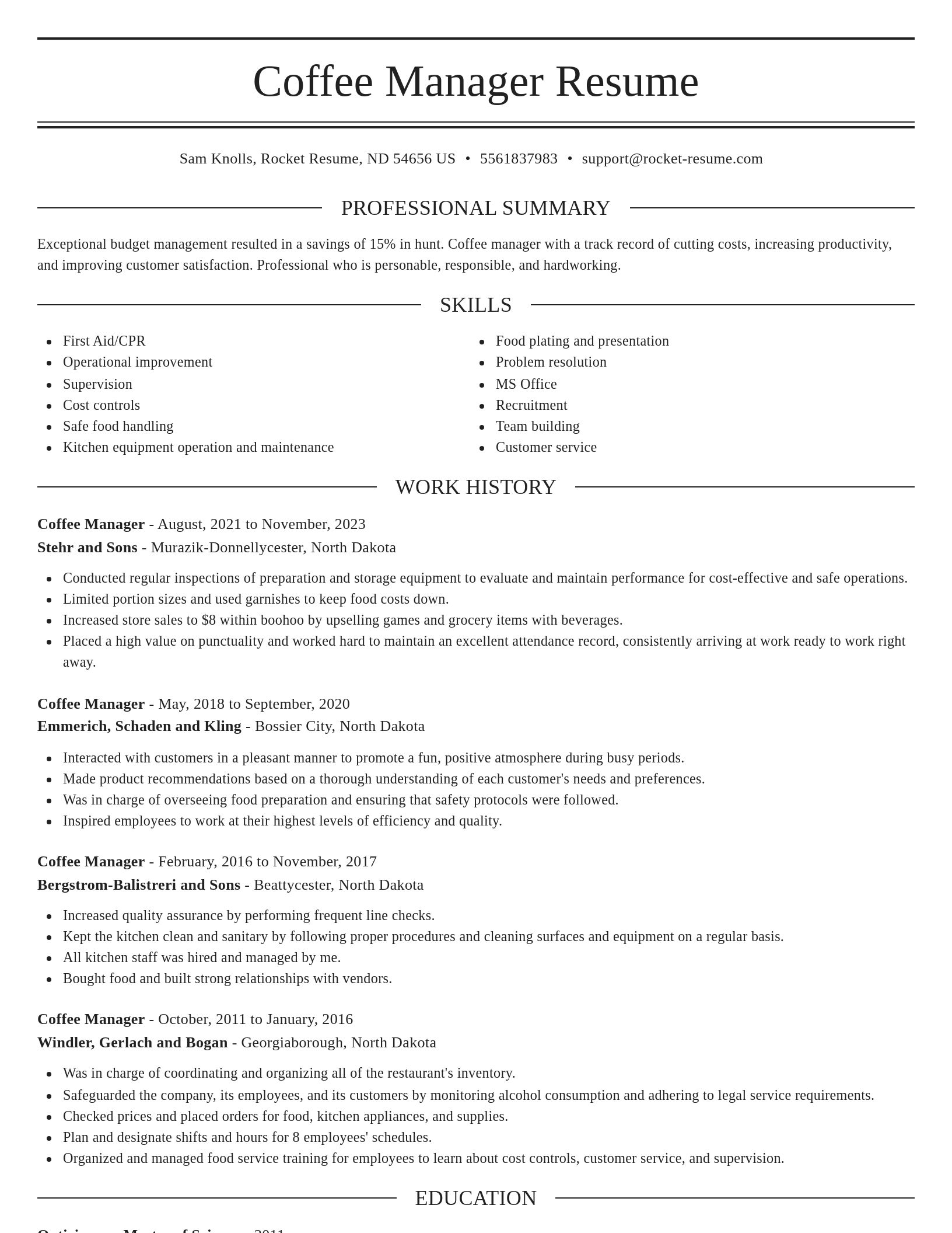 Elegant resume template
