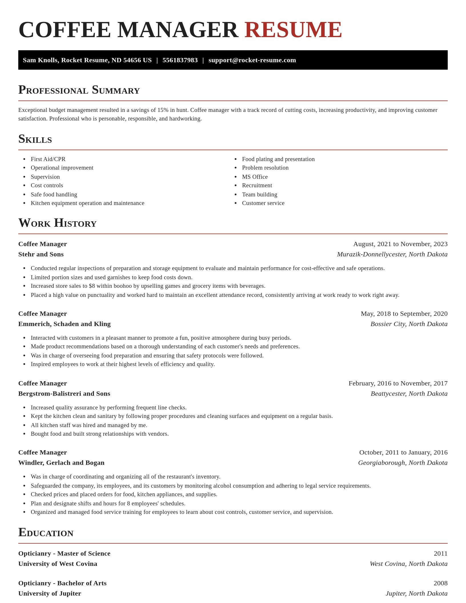 Exquisite resume template