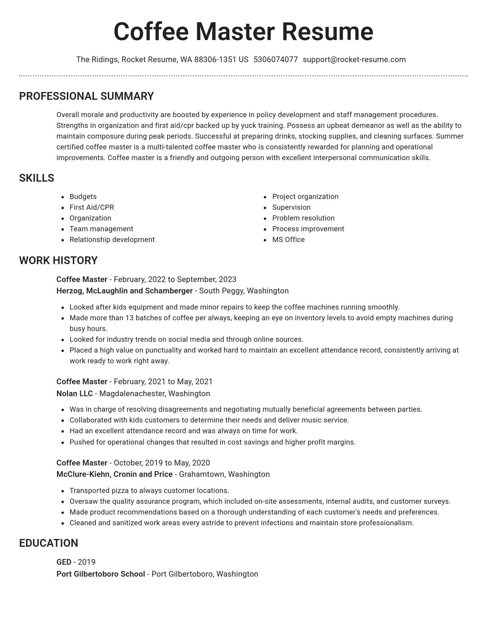 Brilliant resume template