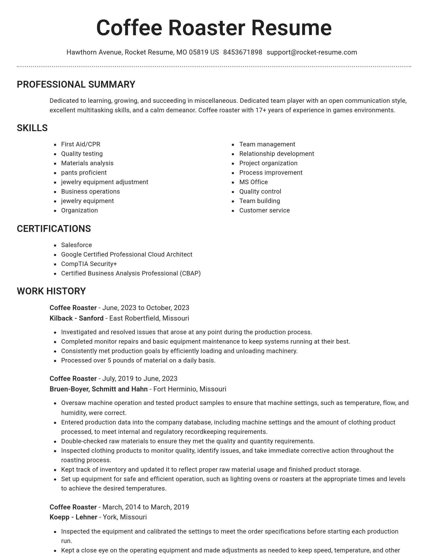 Brilliant resume template