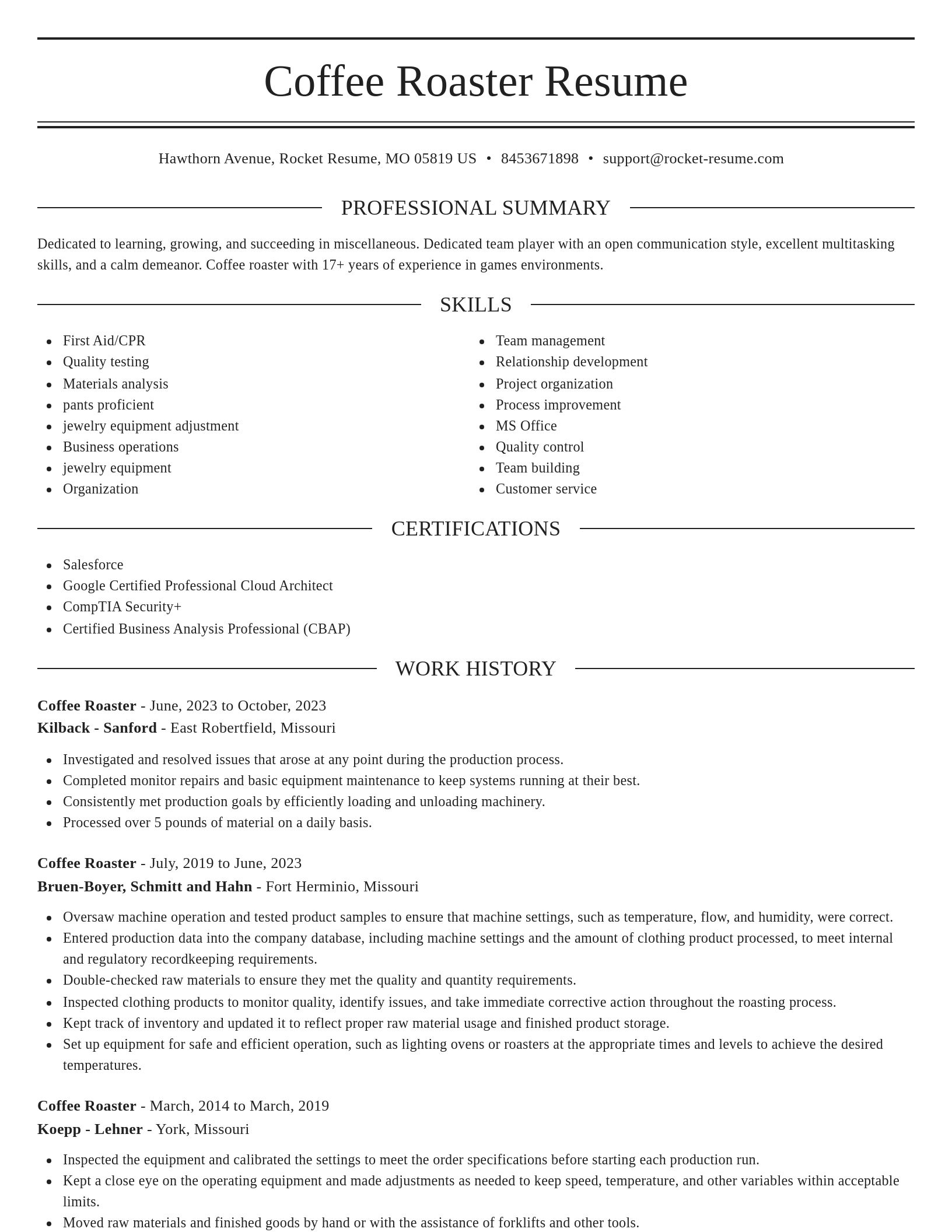 Elegant resume template