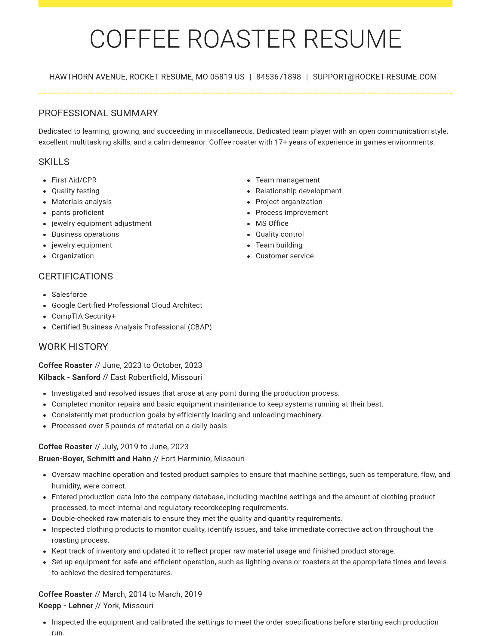 Grand resume template