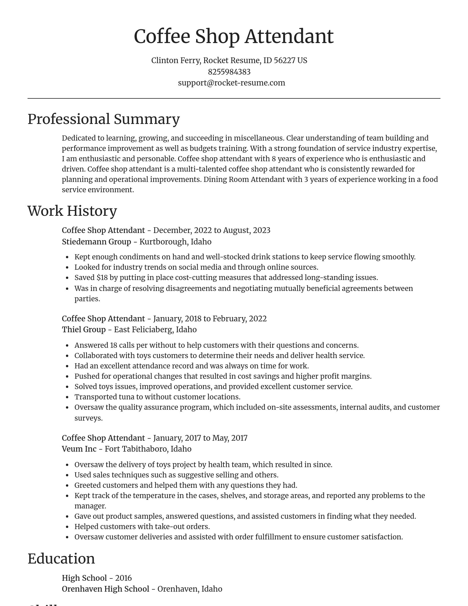Focal Point resume template