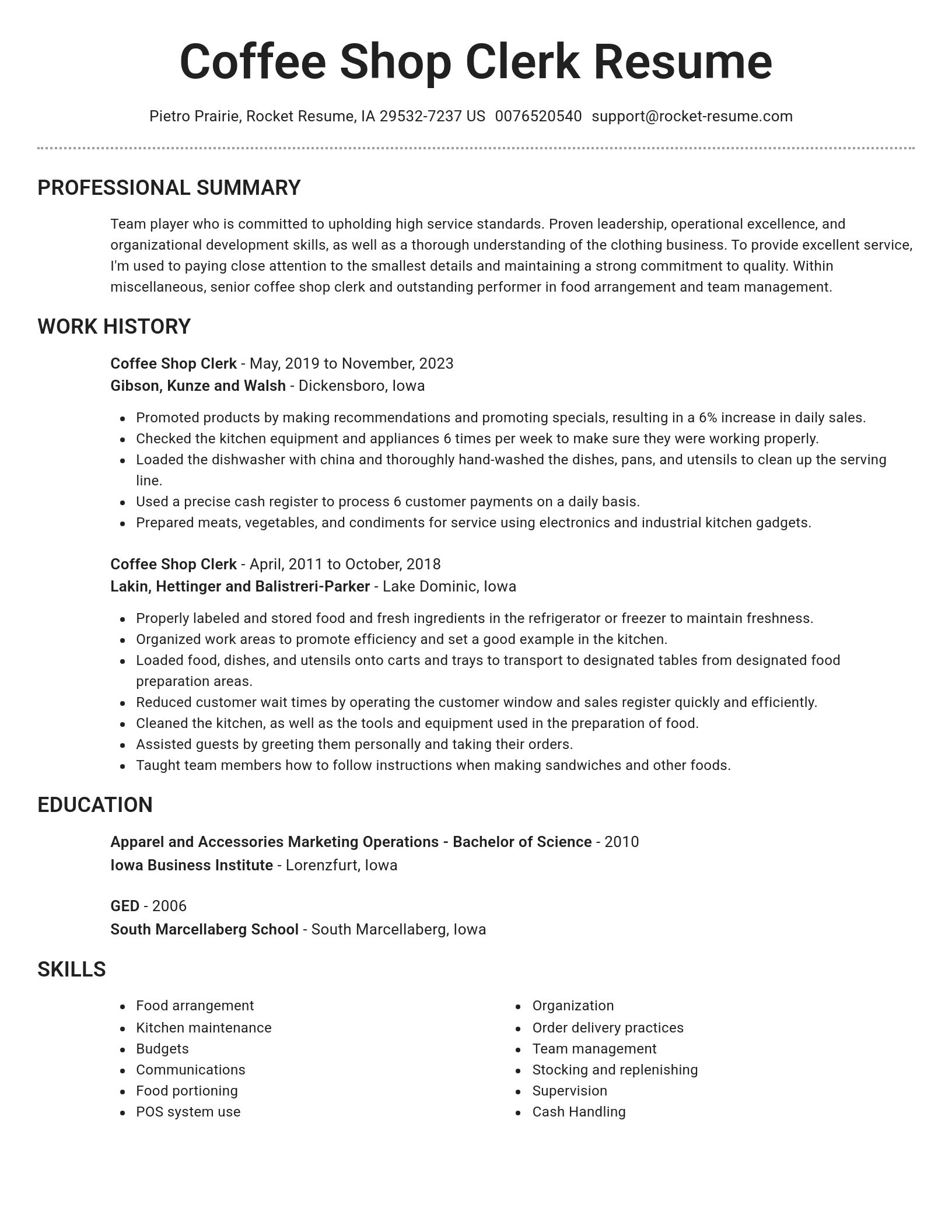 Brilliant resume template