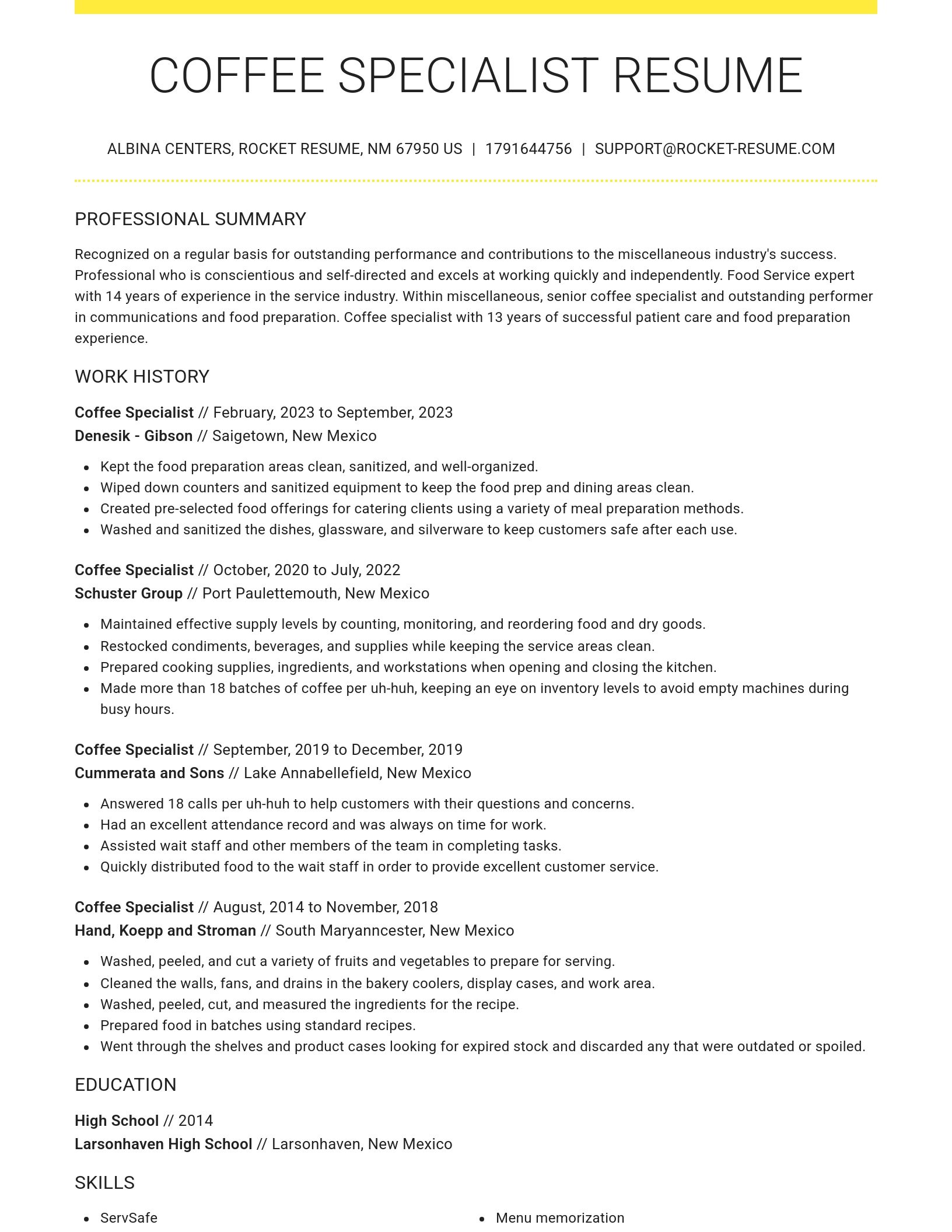 Grand resume template