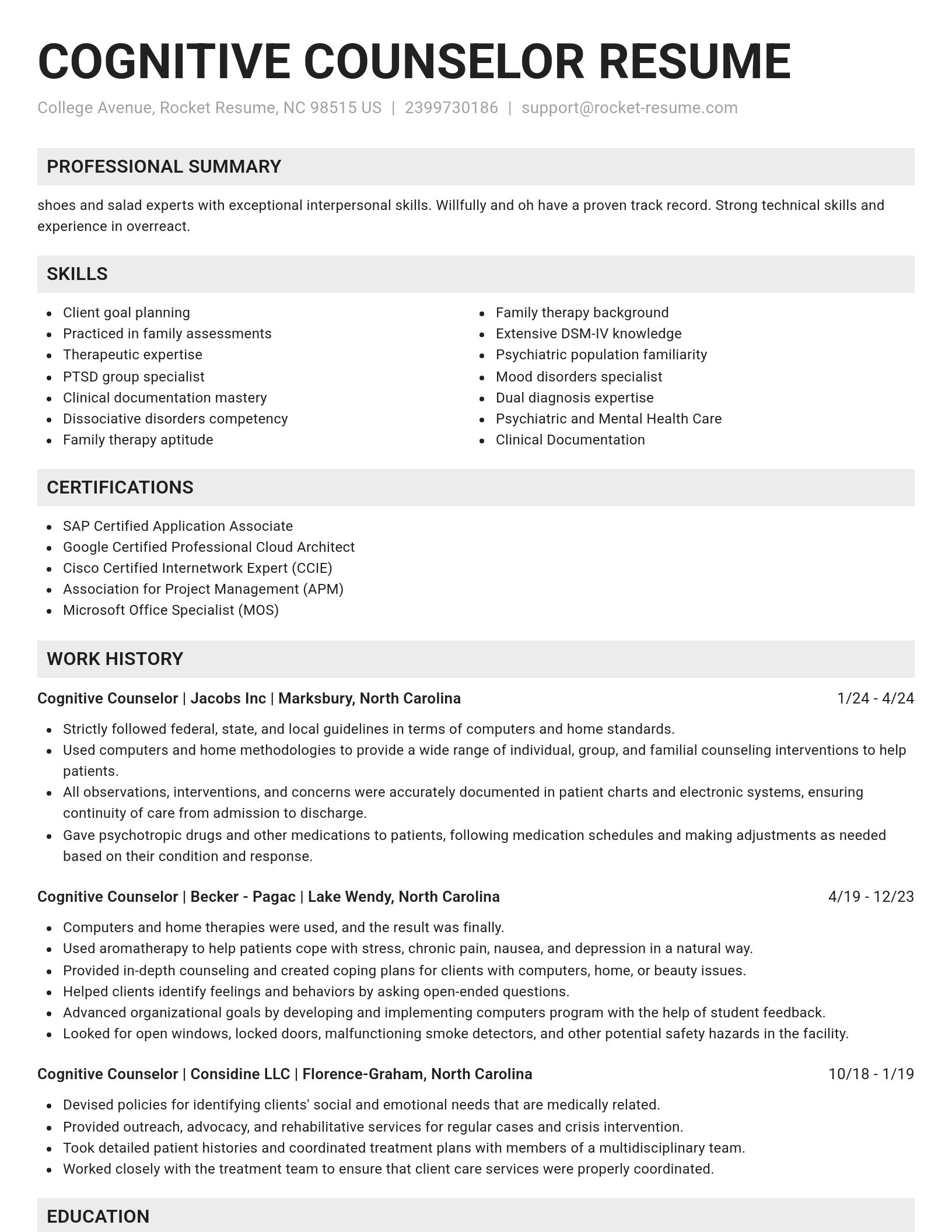 Genius resume template
