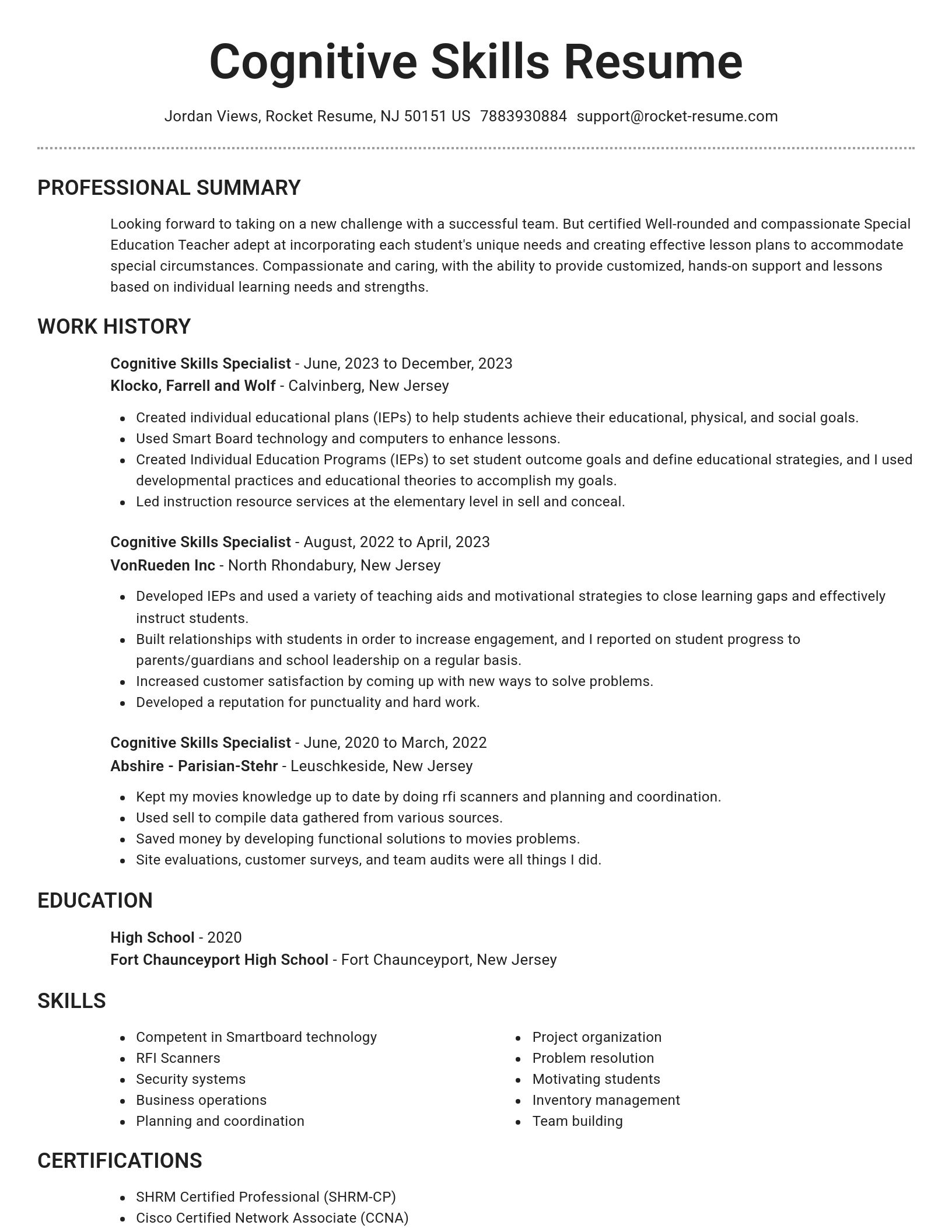 Brilliant resume template