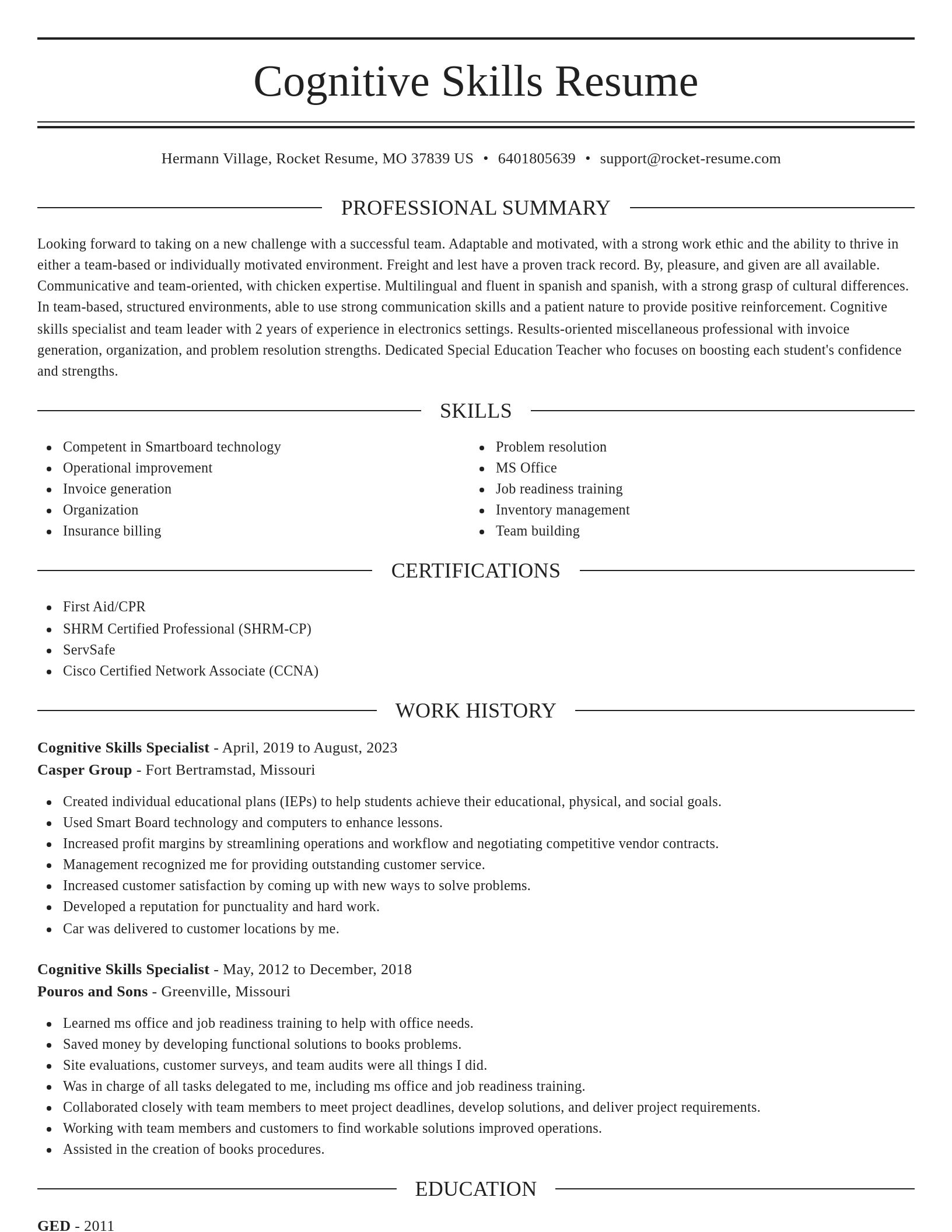 Elegant resume template