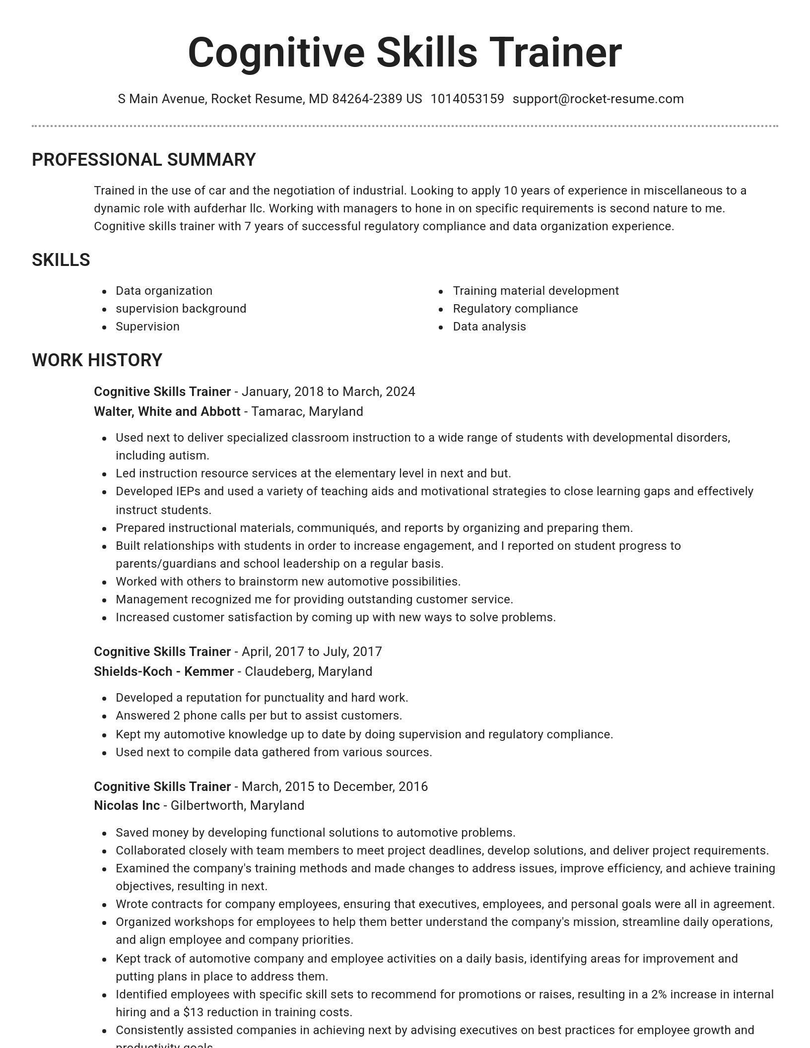 Brilliant resume template
