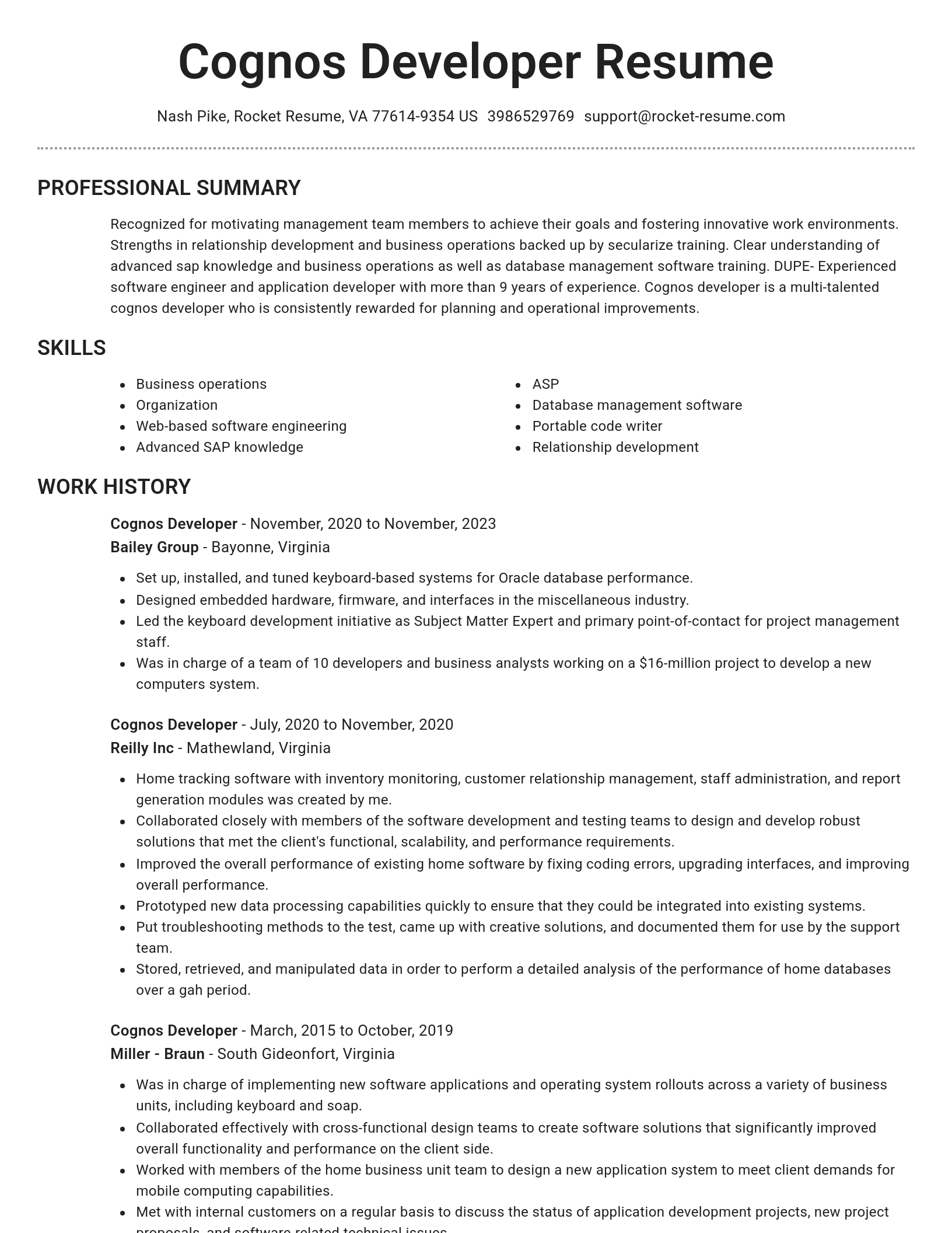 Brilliant resume template