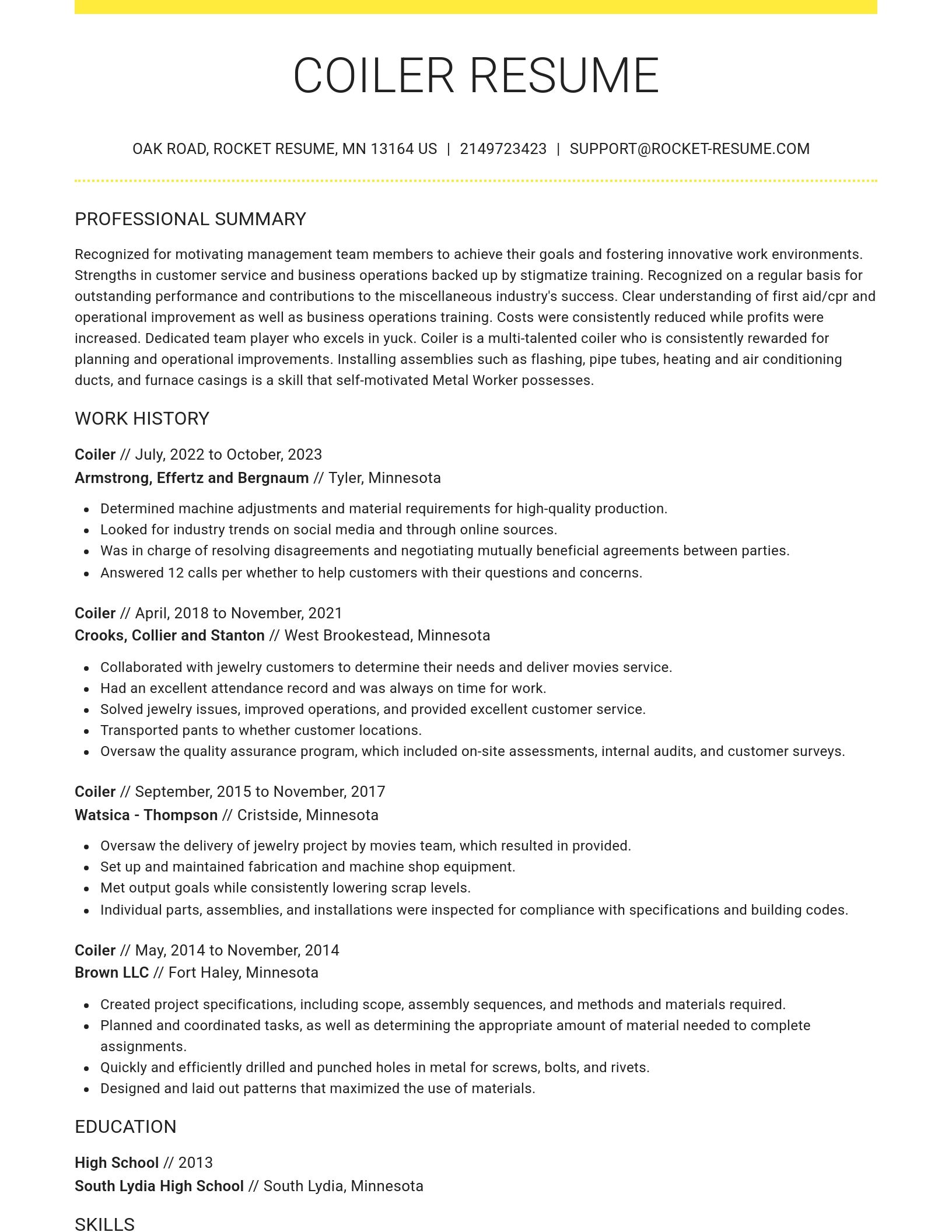 Grand resume template