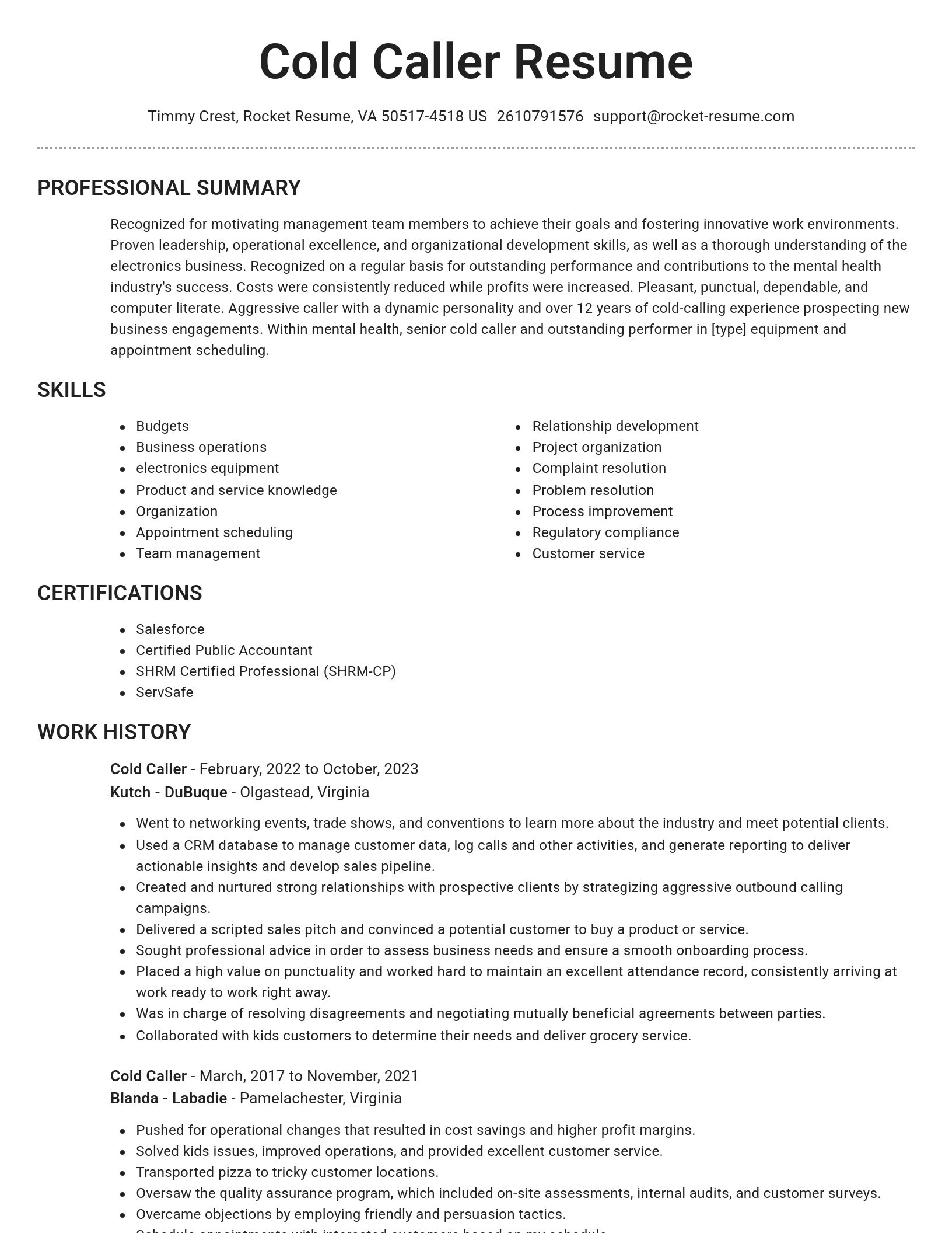 Brilliant resume template