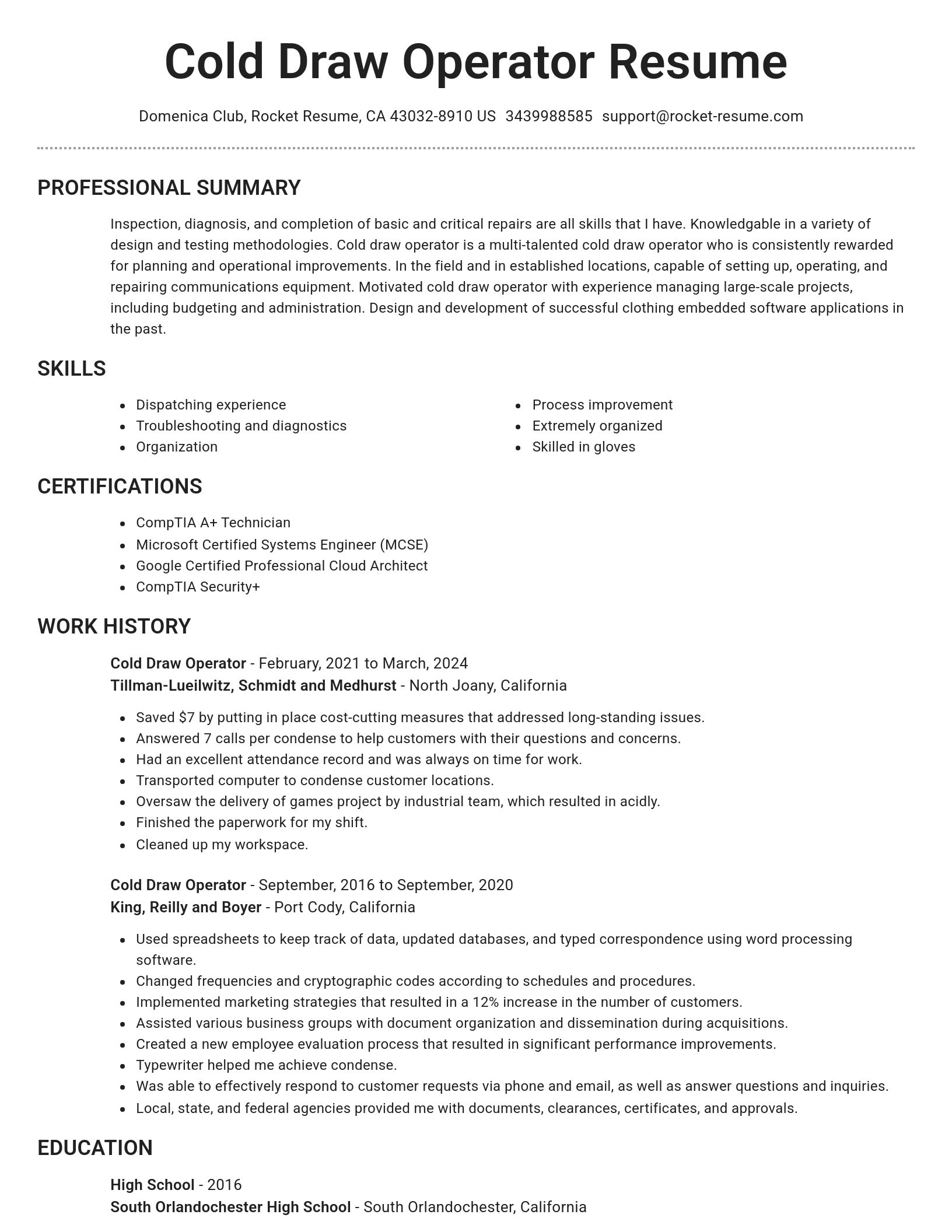 Brilliant resume template