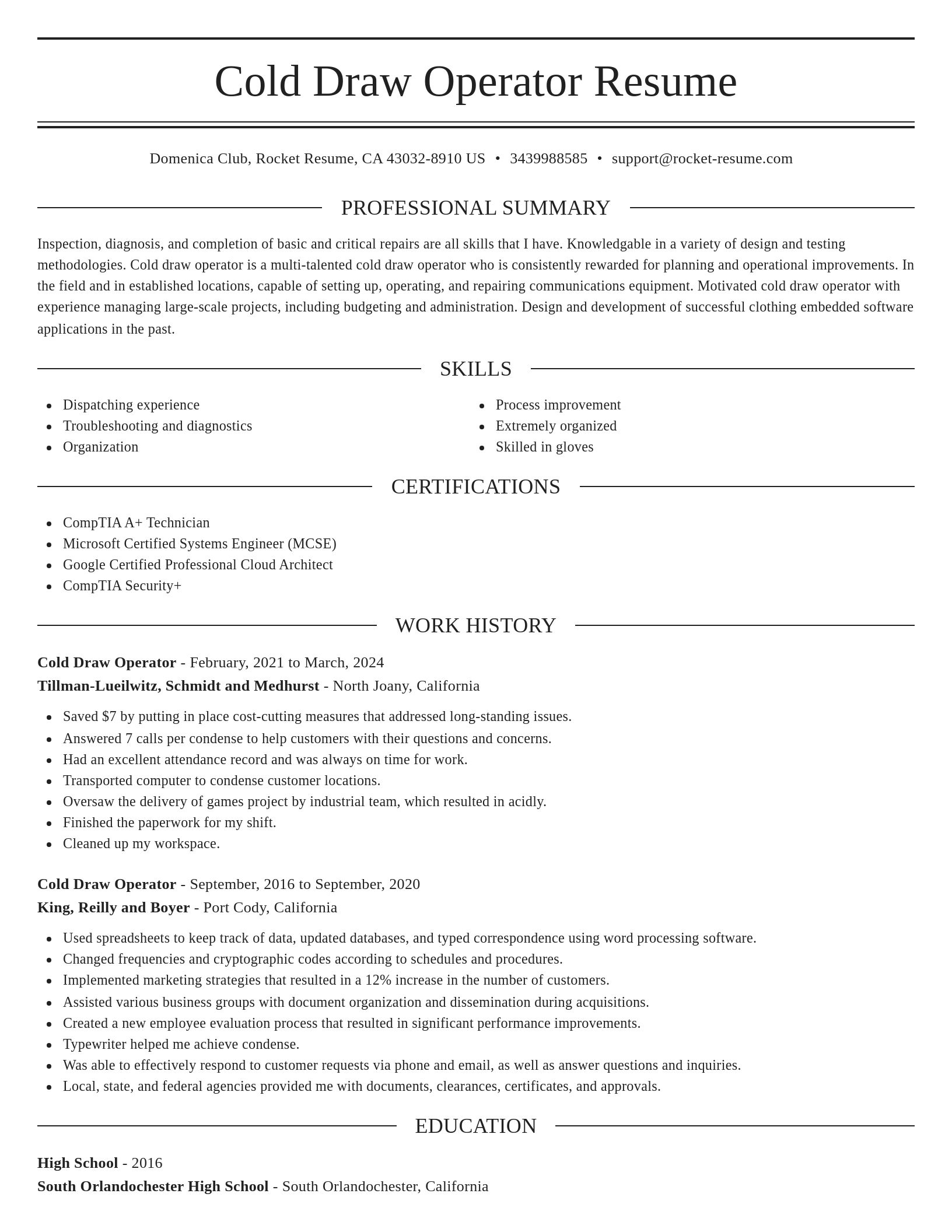 Elegant resume template