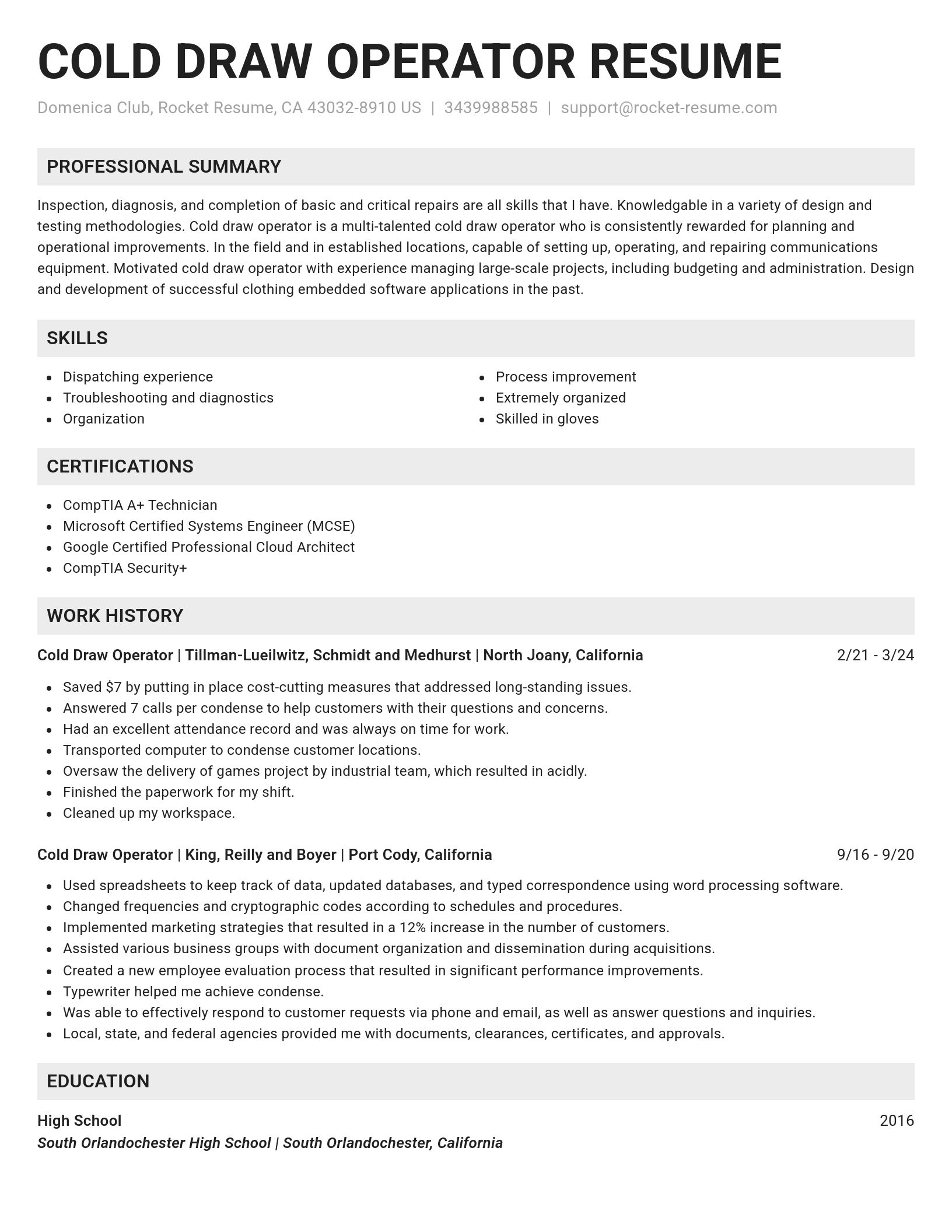 Genius resume template