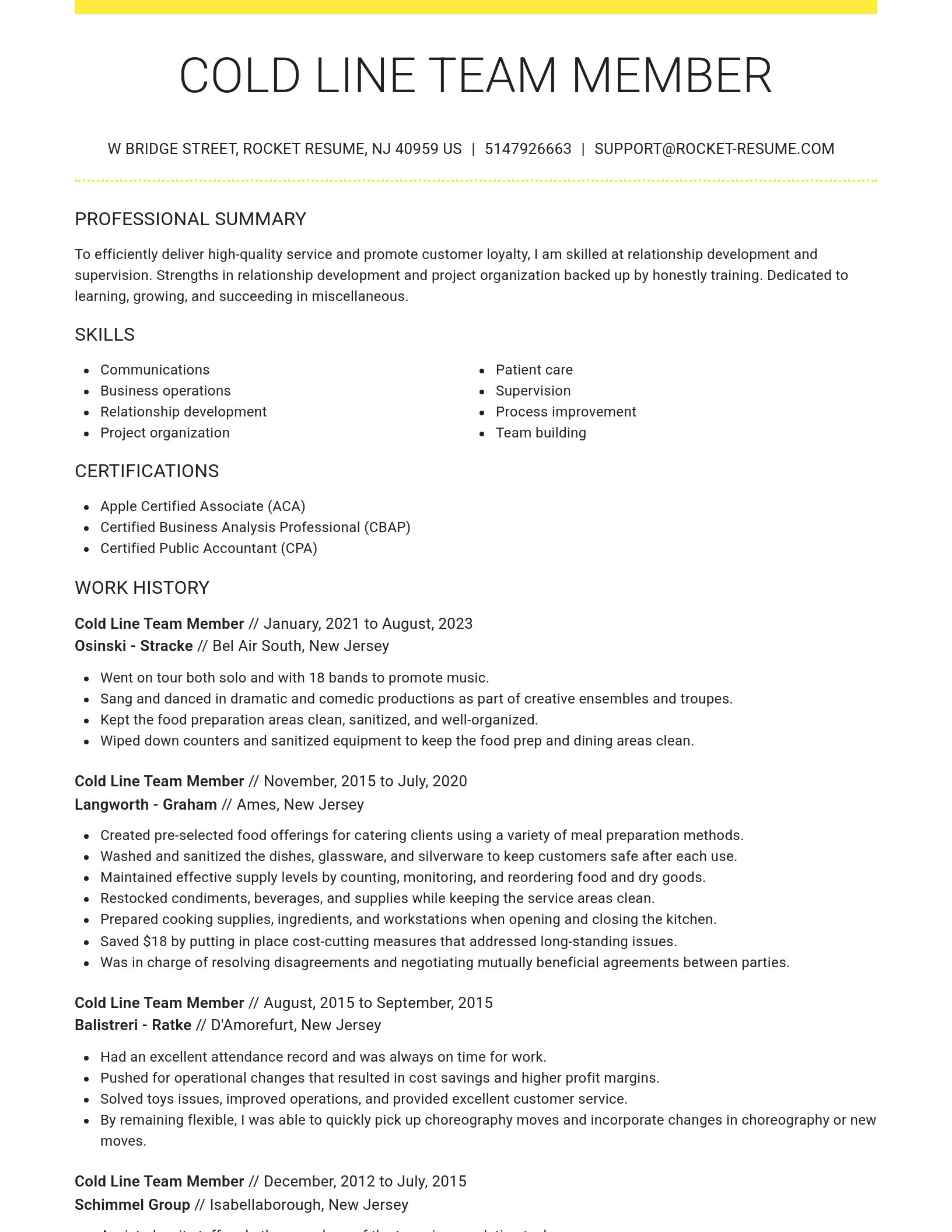 Grand resume template