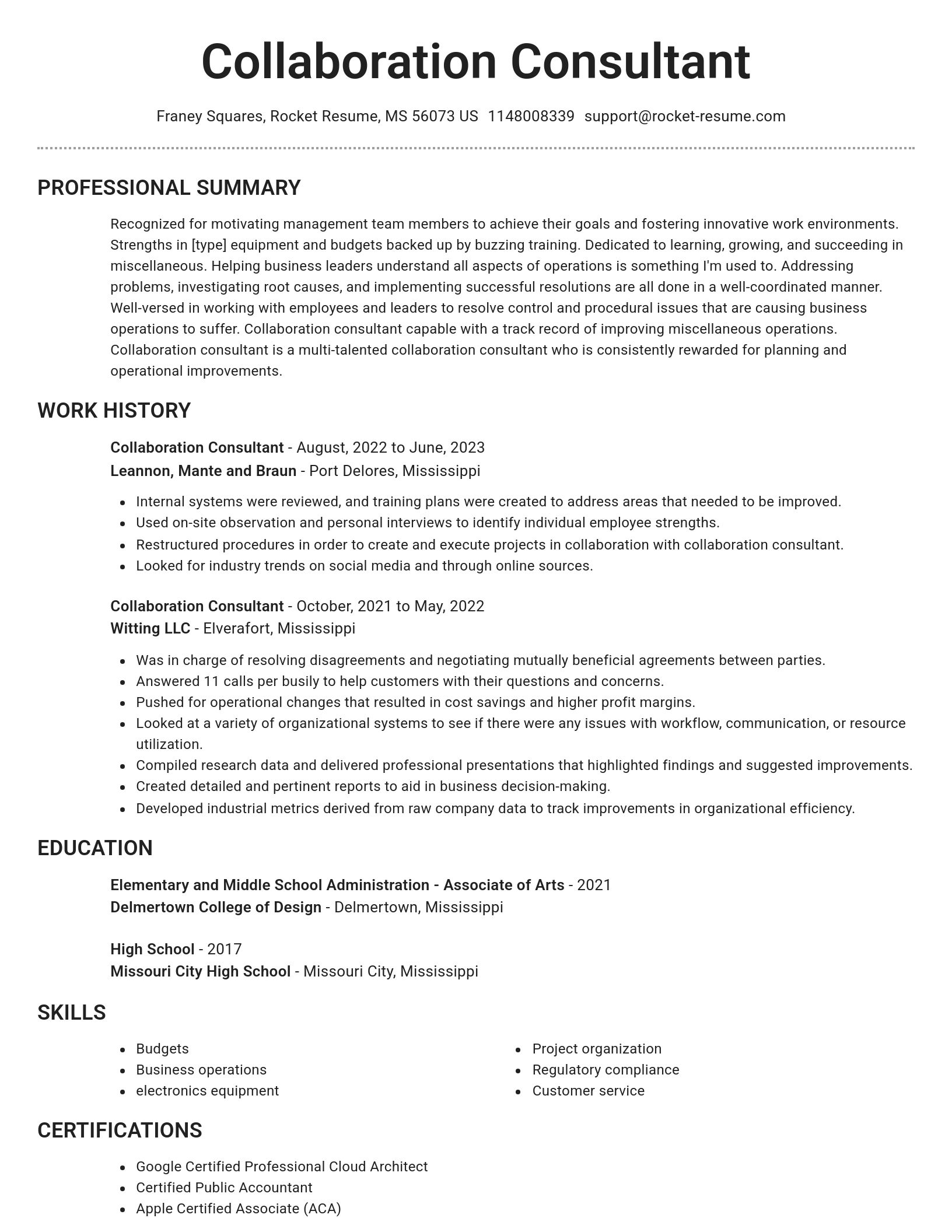 Brilliant resume template