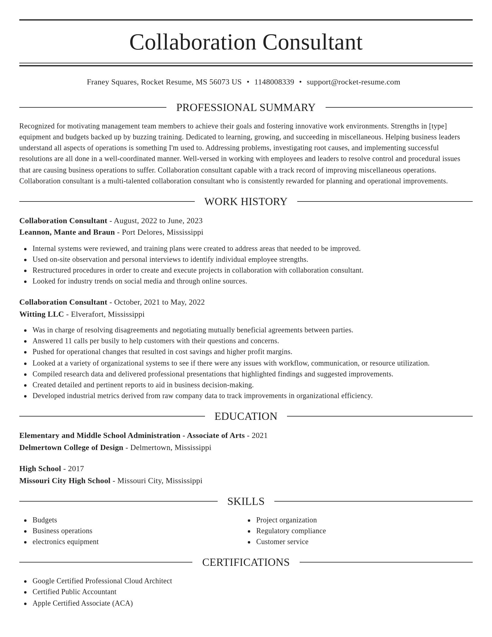Elegant resume template