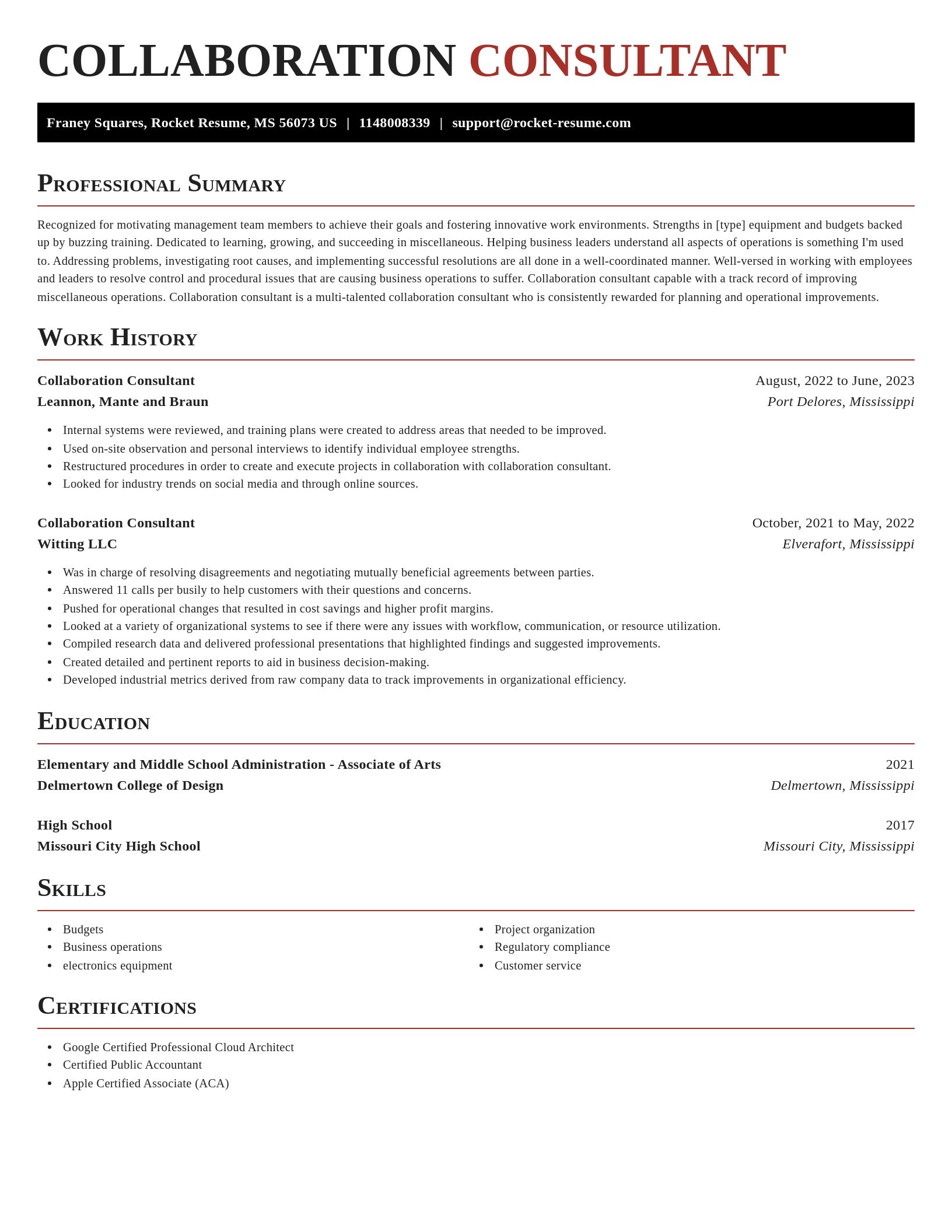 Exquisite resume template
