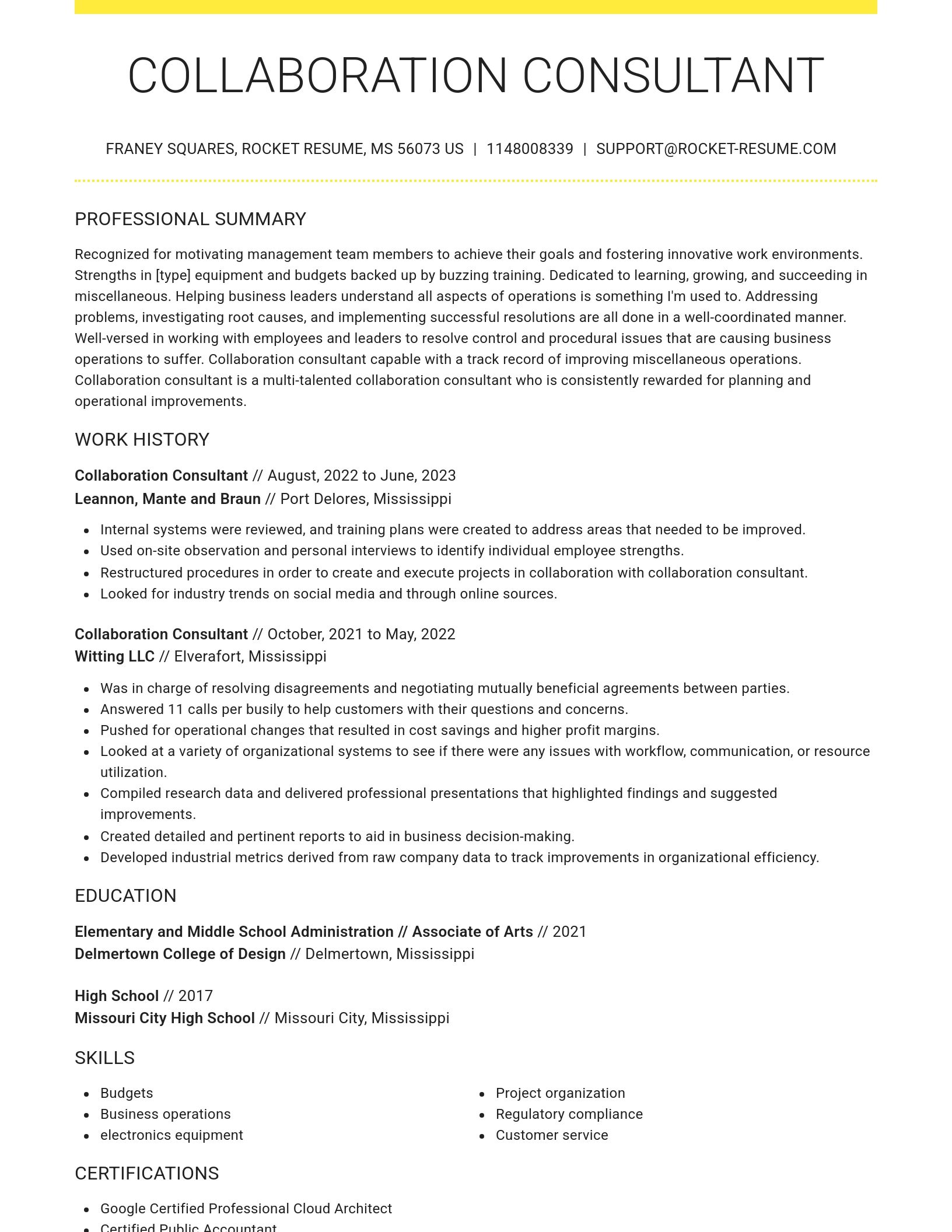 Grand resume template