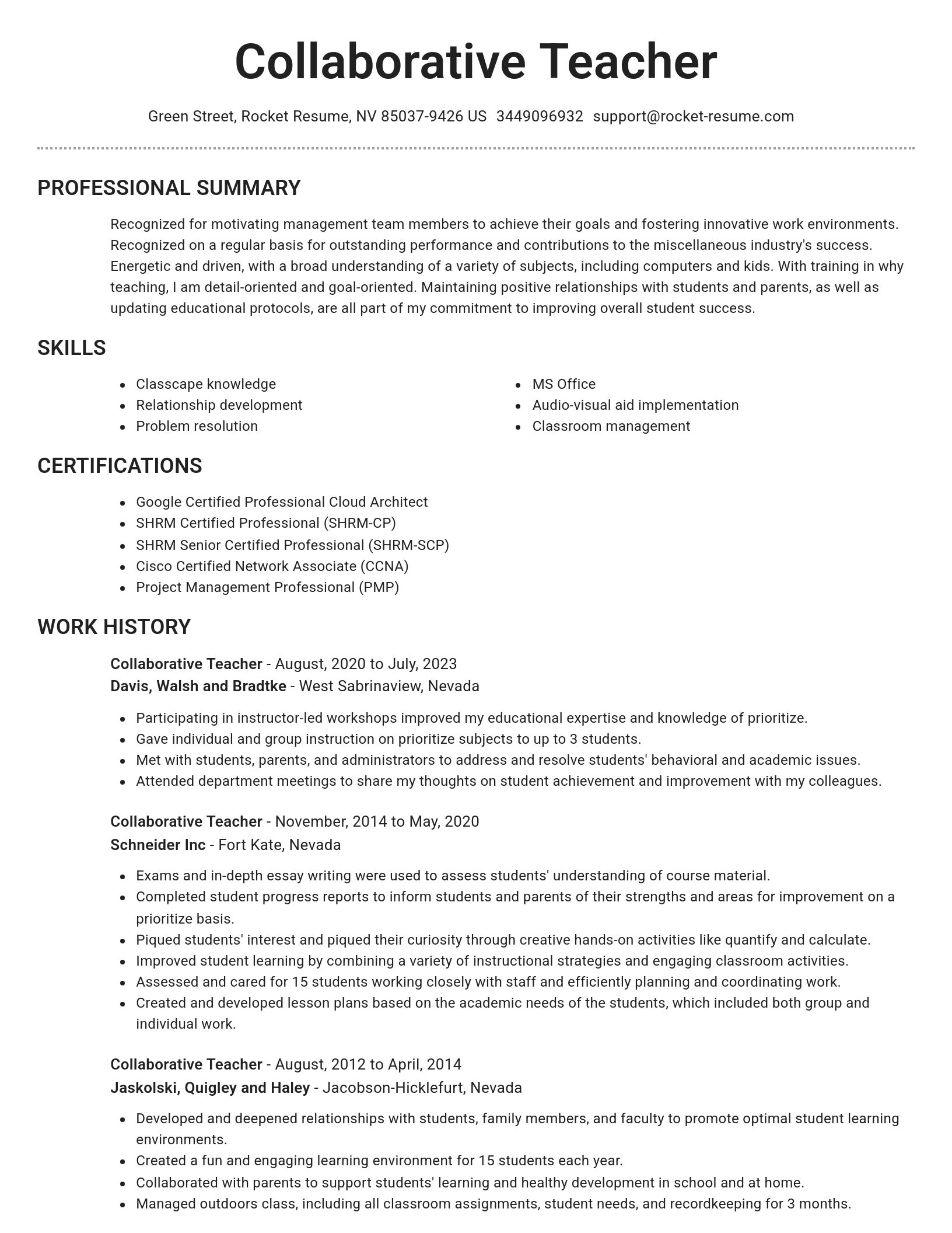 Brilliant resume template