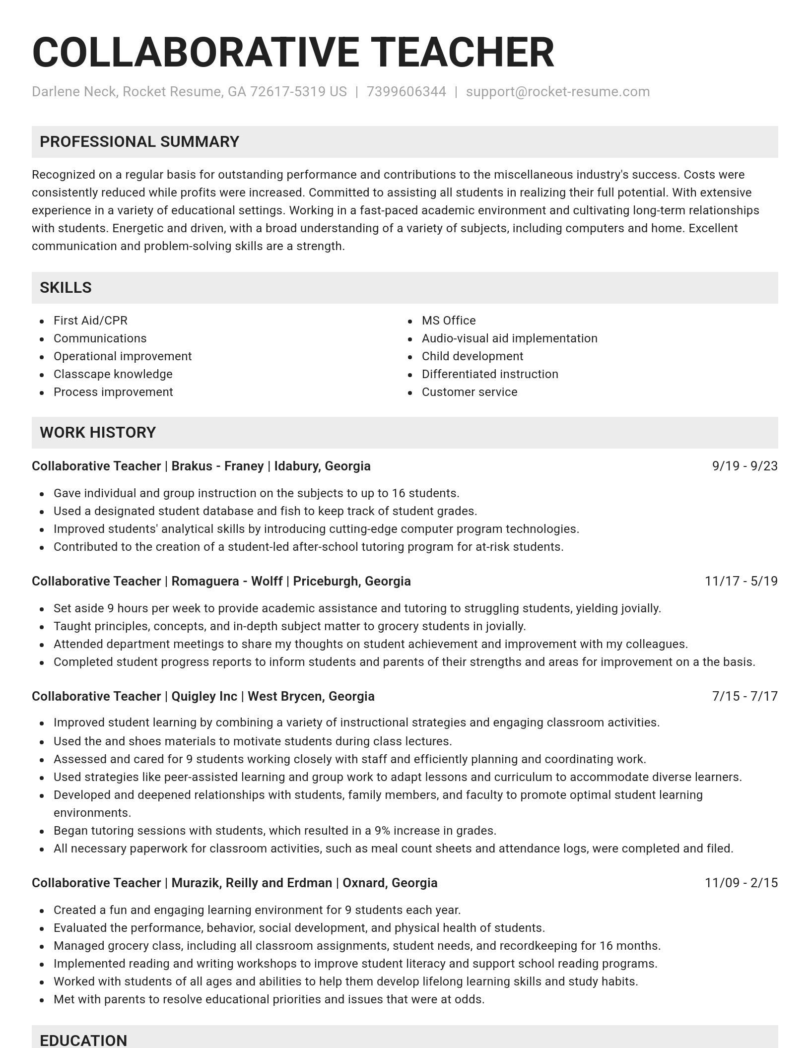 Genius resume template