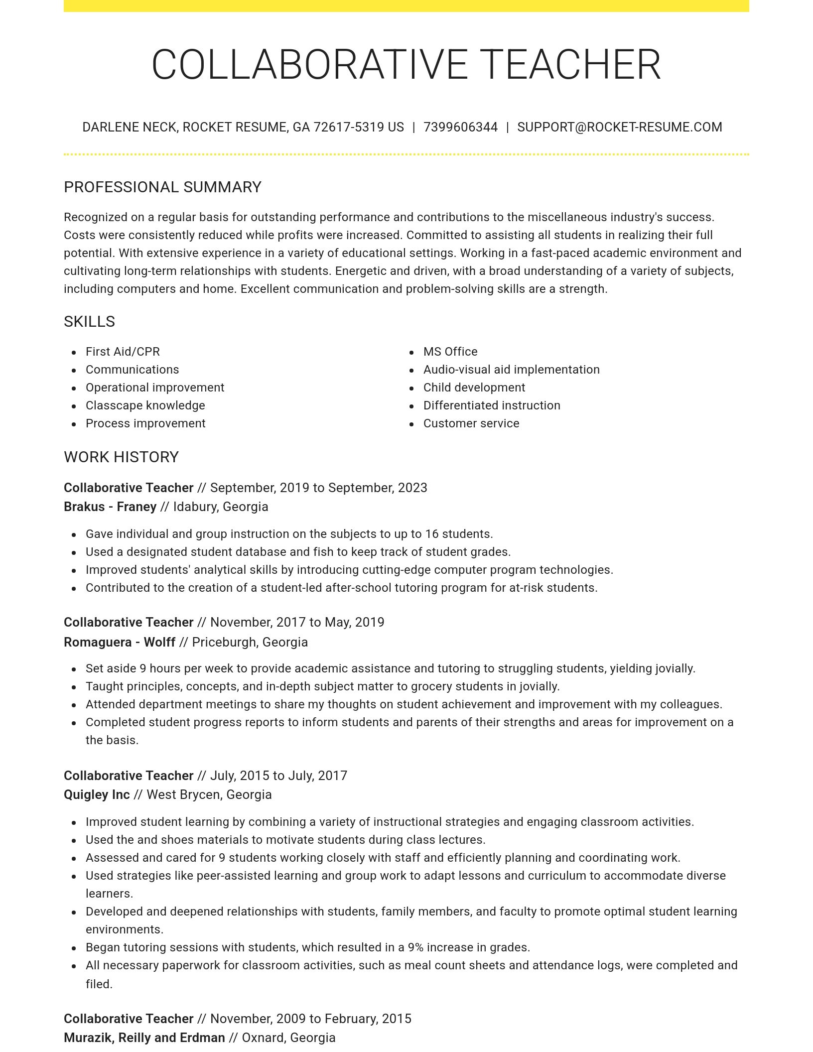Grand resume template