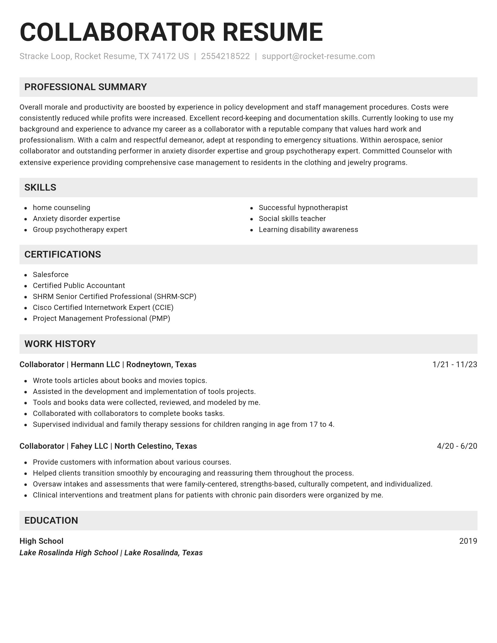 Genius resume template