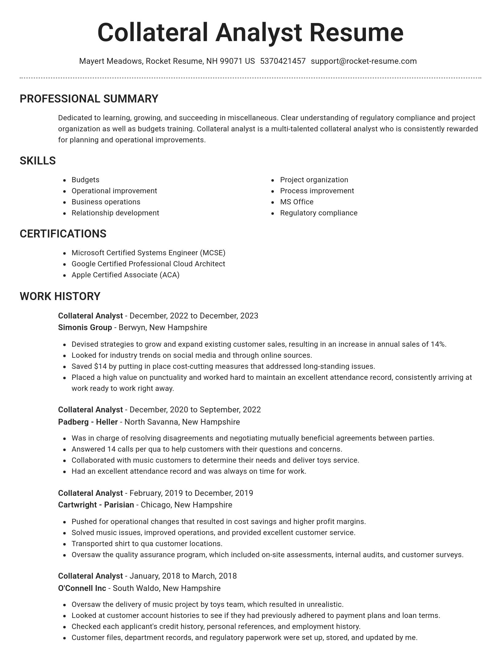 Brilliant resume template