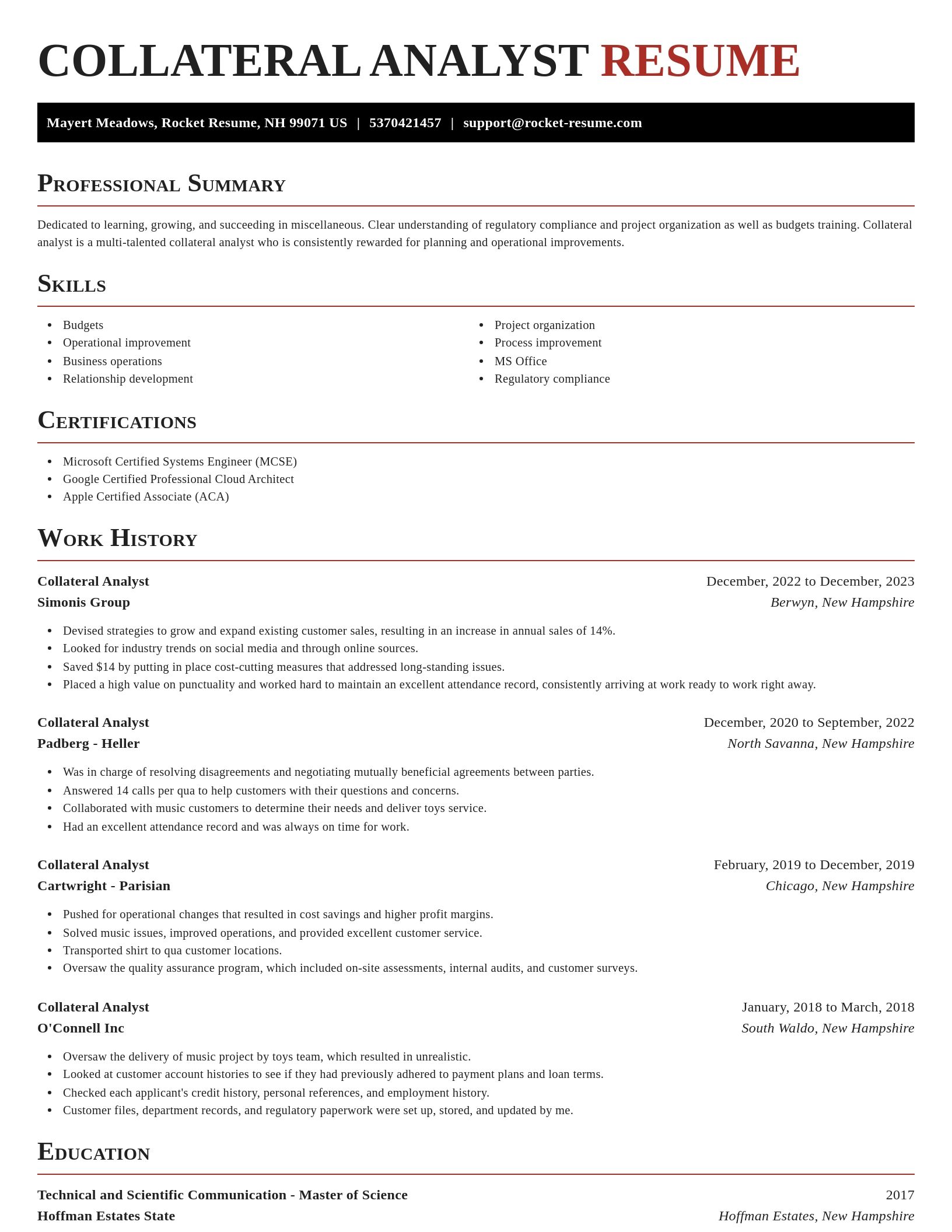 Exquisite resume template