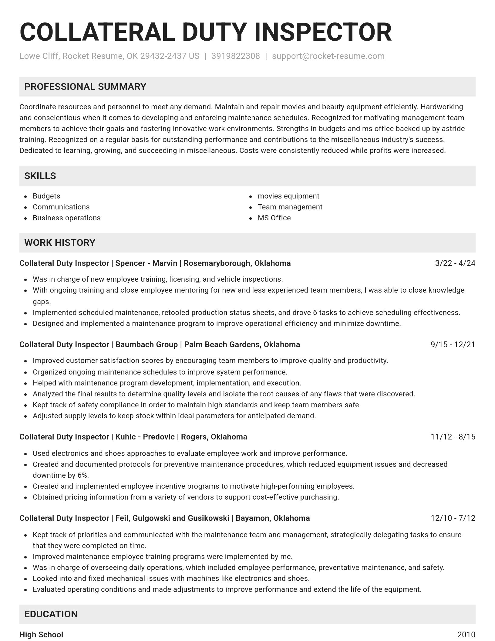 Genius resume template